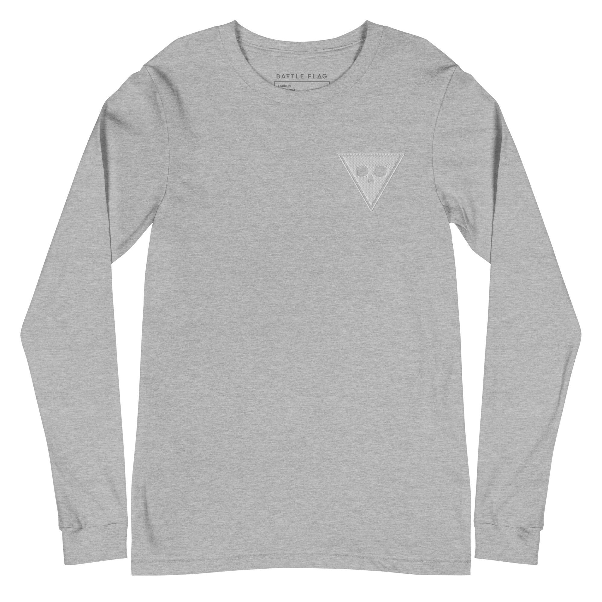 Core Unisex Long Sleeve Tee - Grey Embroidery
