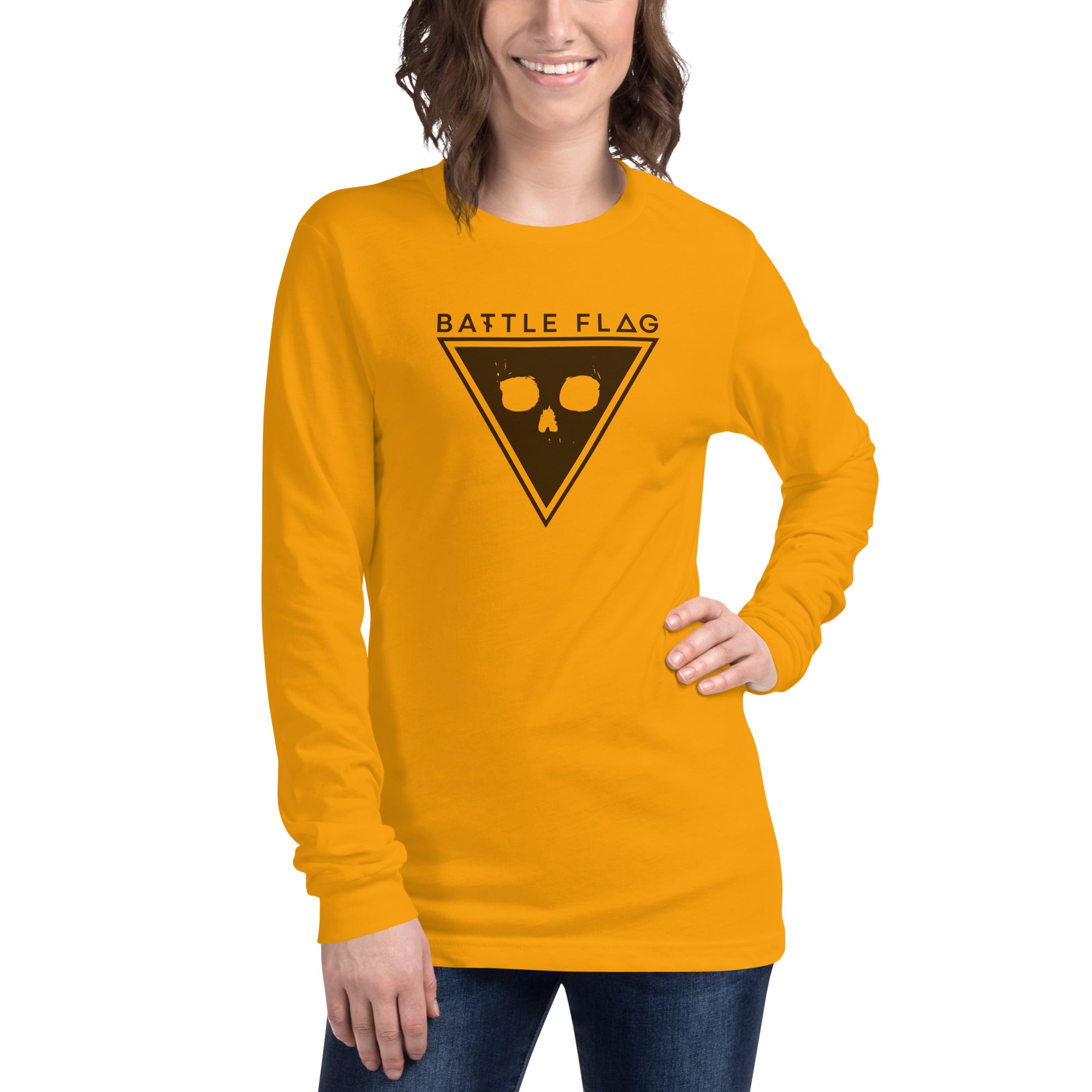 Core Unisex Long Sleeve Tee - Maroon Emblem