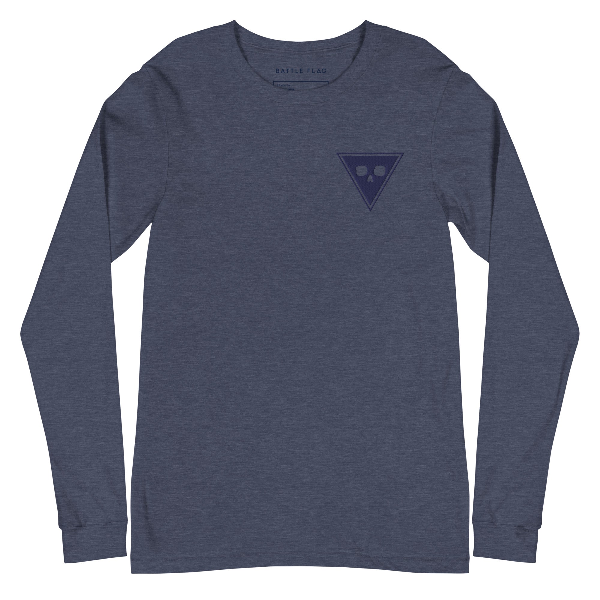 Core Unisex Long Sleeve Tee - Navy Embroidery