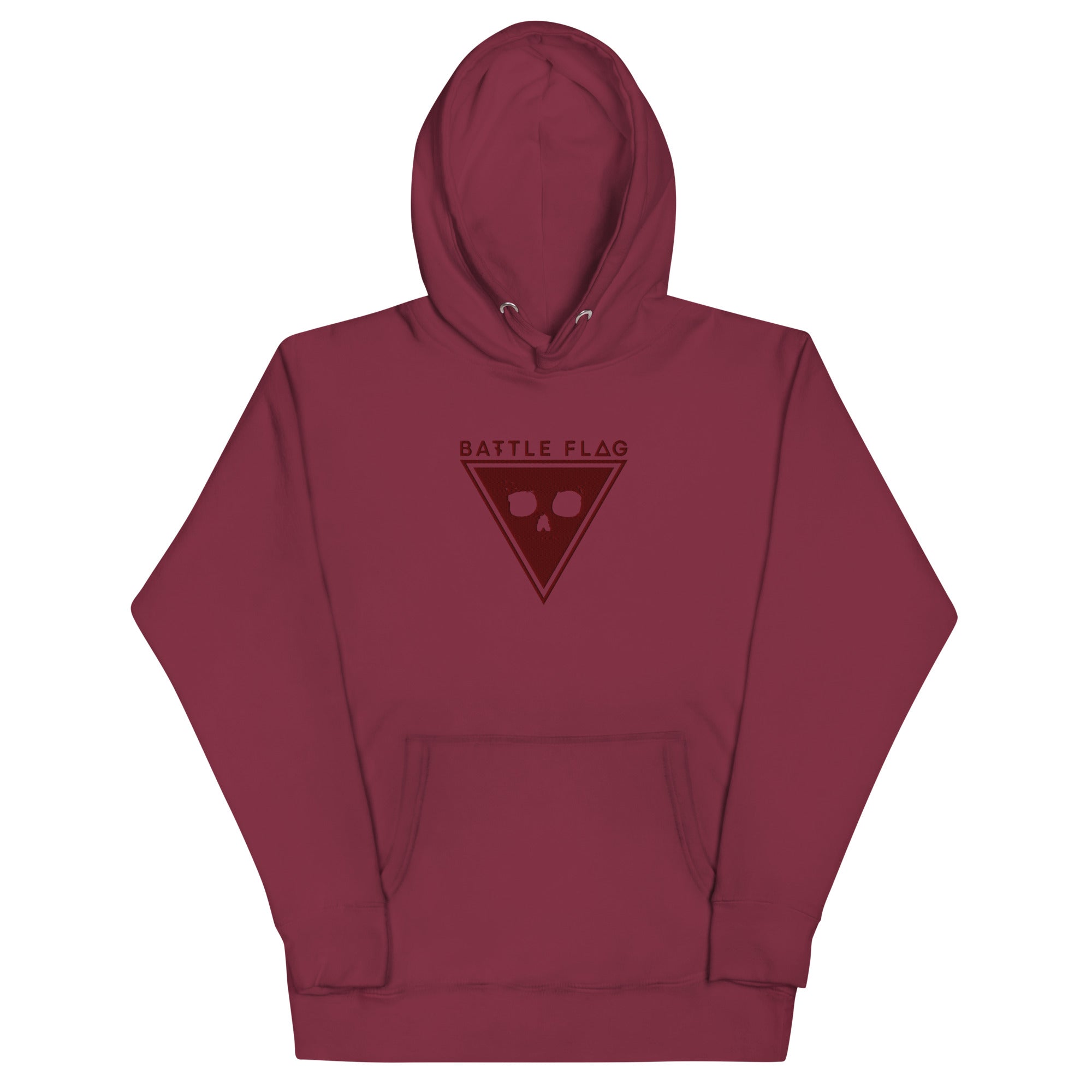 Core Unisex Hoodie - Maroon Embroidery