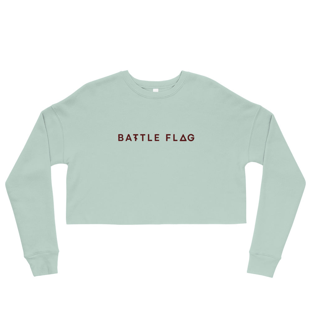 Logo Crop Sweatshirt - Red Embroidery
