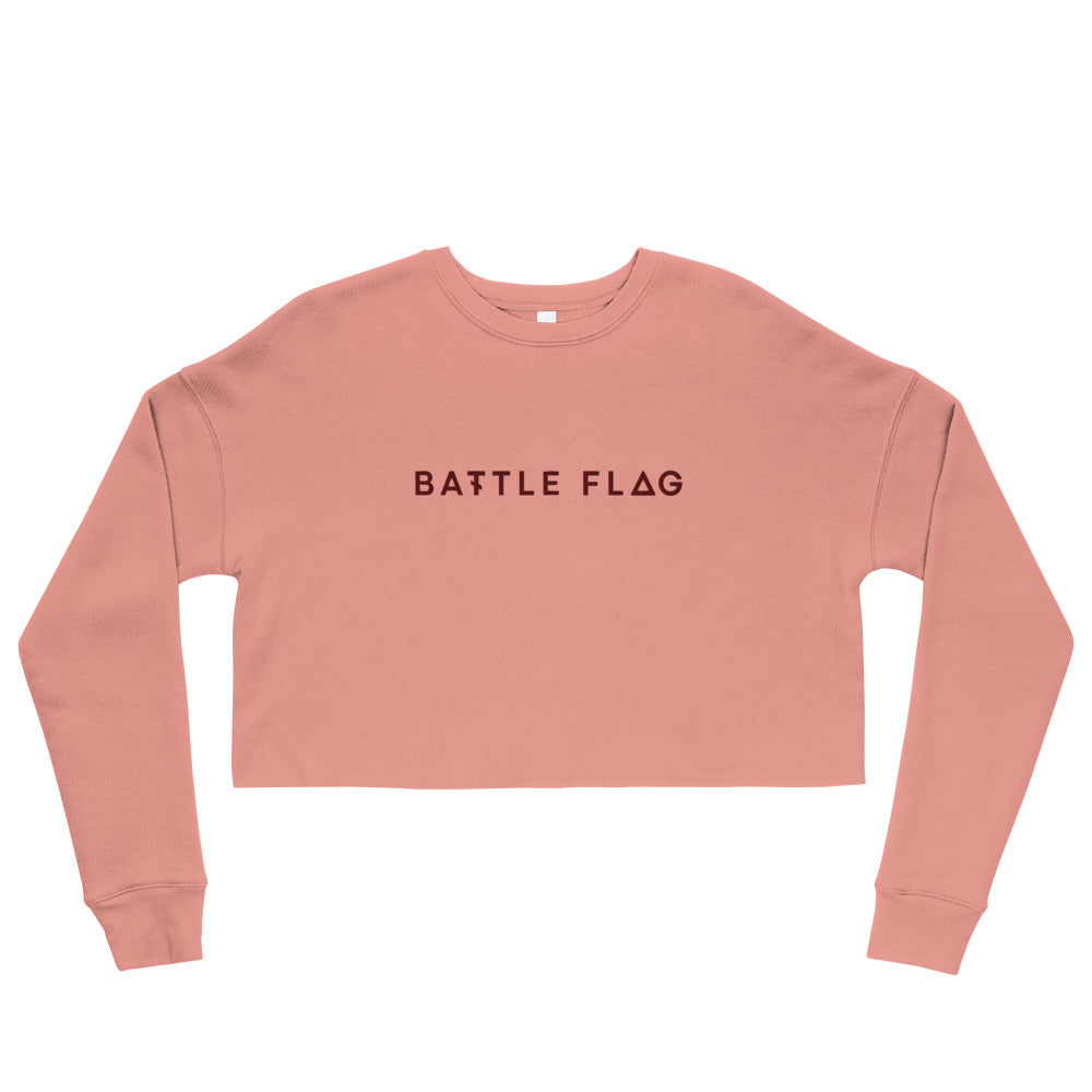 Logo Crop Sweatshirt - Red Embroidery
