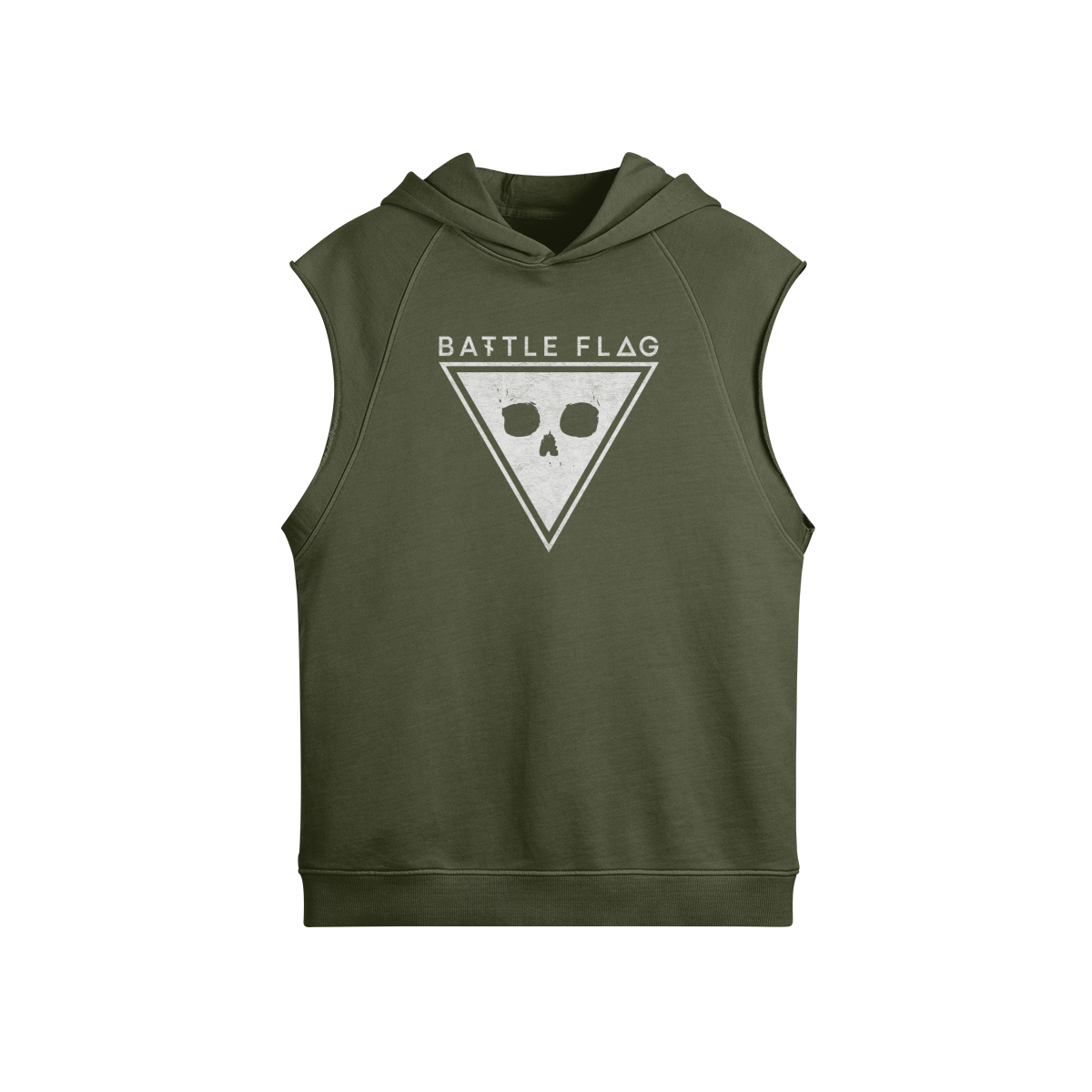 Core Sleeveless Unisex Hoodie - White Emblem