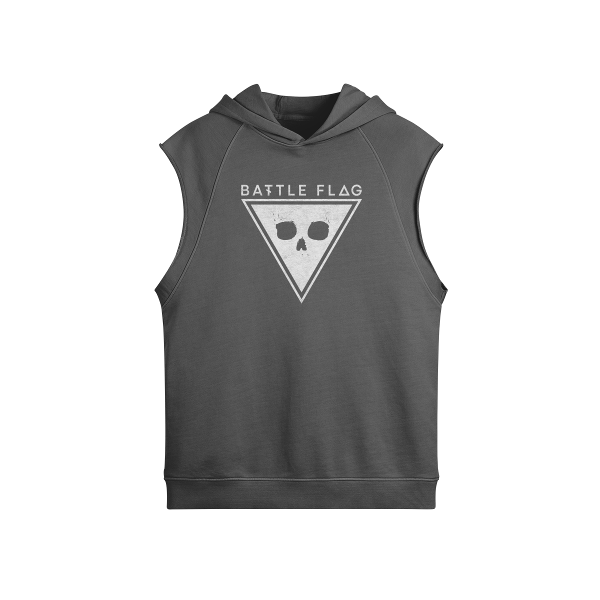 Core Sleeveless Unisex Hoodie - White Emblem
