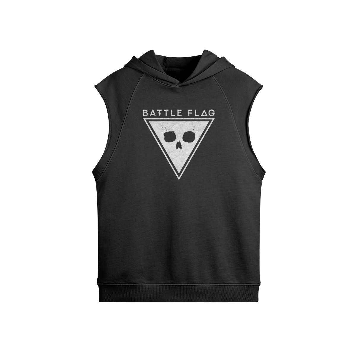 Core Sleeveless Unisex Hoodie - White Emblem