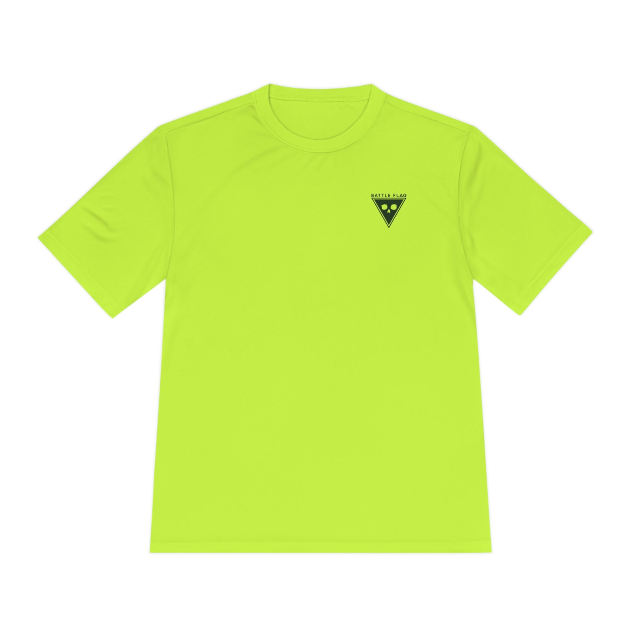 Battle Flag Unisex Moisture Wicking Tee - Small Green Emblem