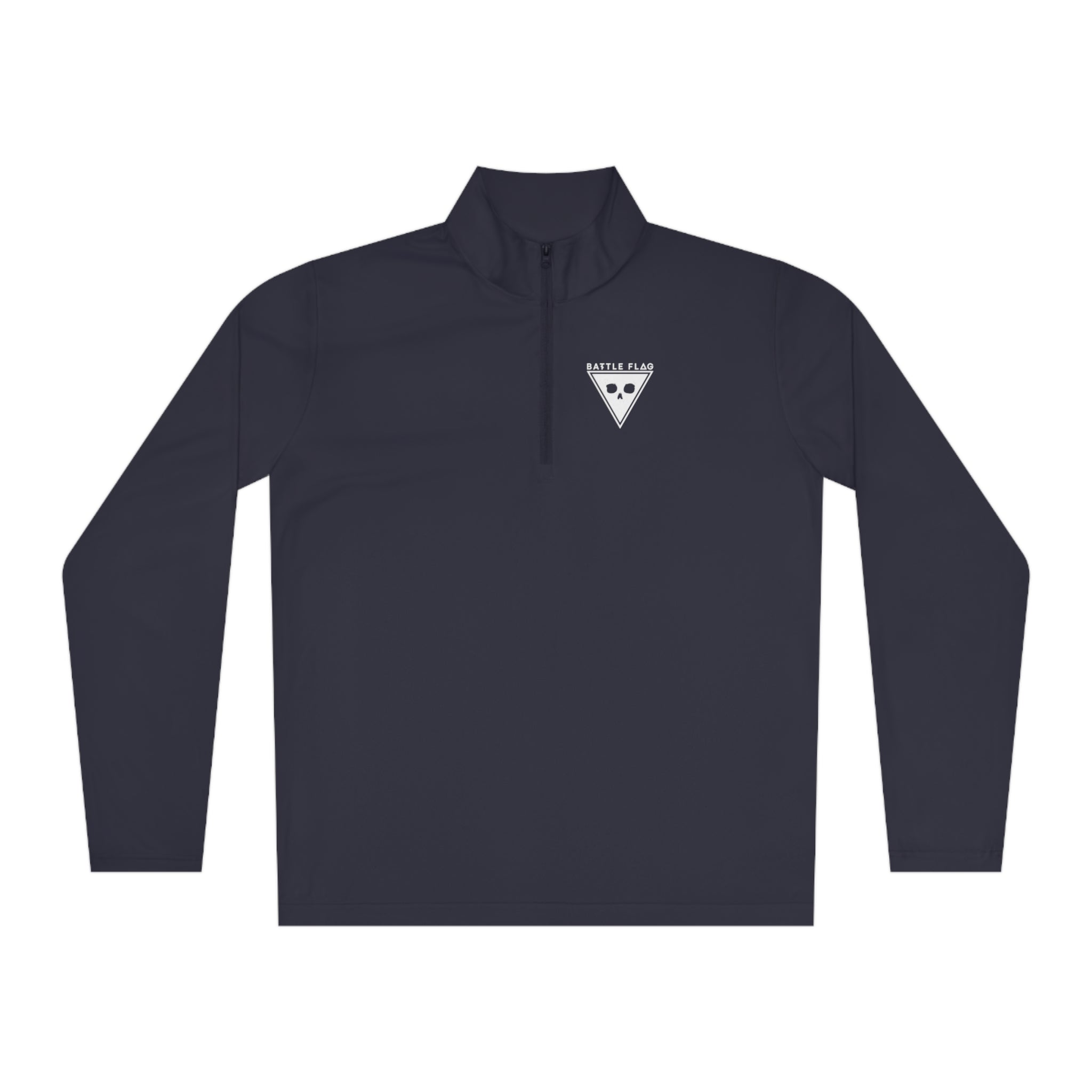 Battle Flag Unisex Quarter-Zip Pullover - White Emblem