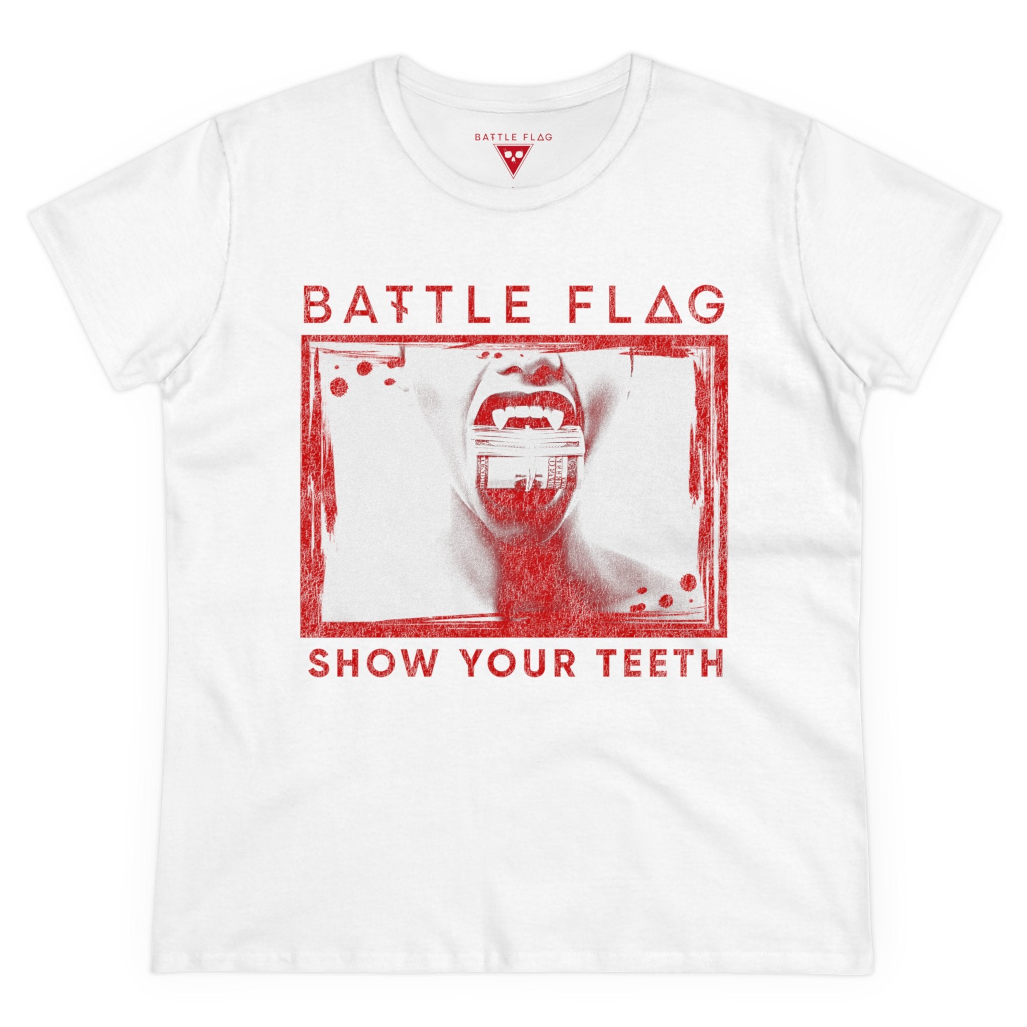 'Show Your Teeth' Women's Midweight Cotton Tee