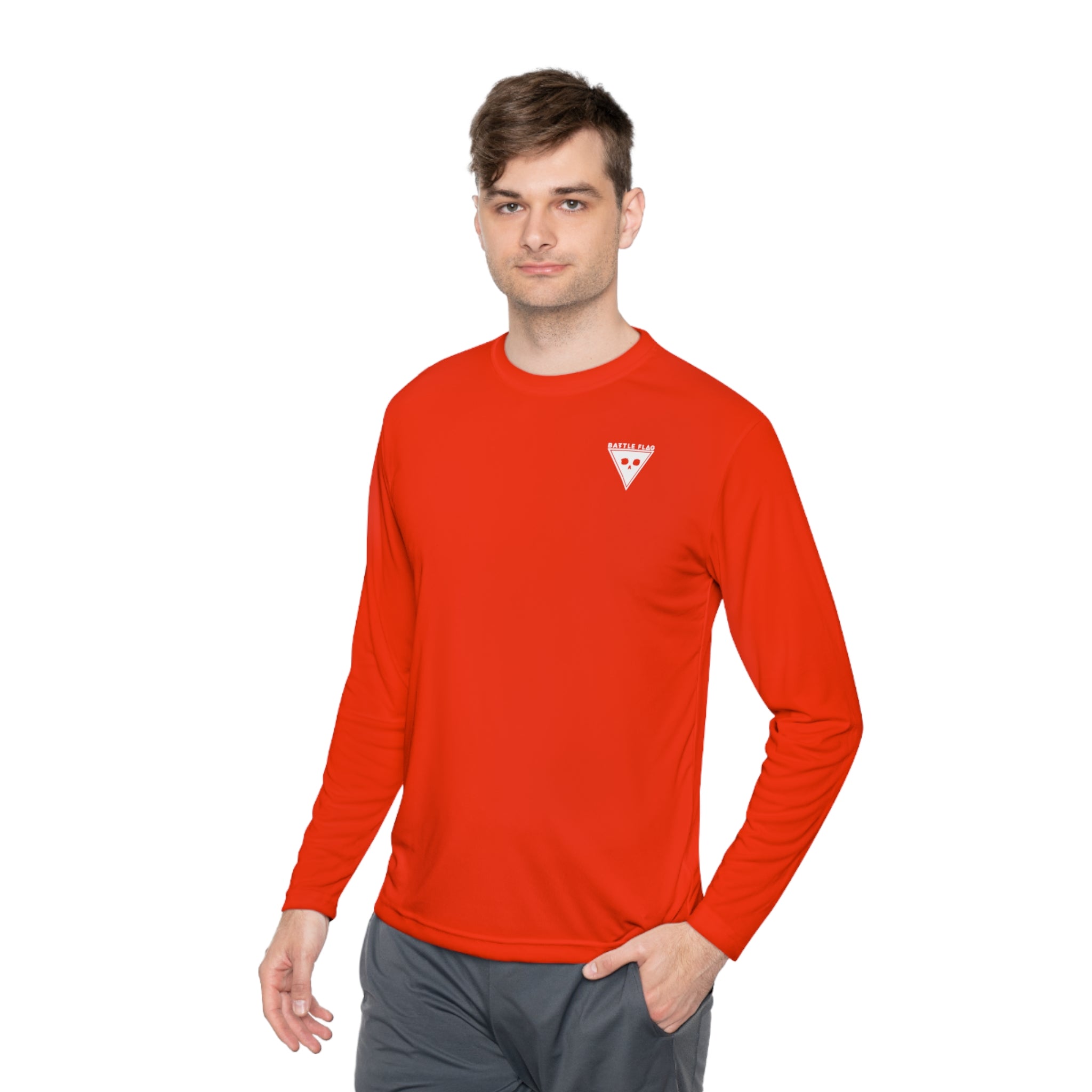 Battle Flag Unisex Lightweight Sport Top - Small White Emblem