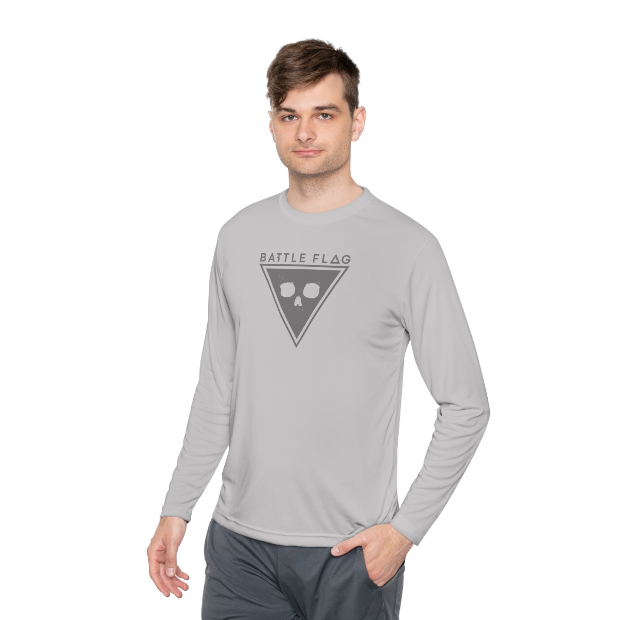Battle Flag Unisex Lightweight Sport Top - Grey Emblem