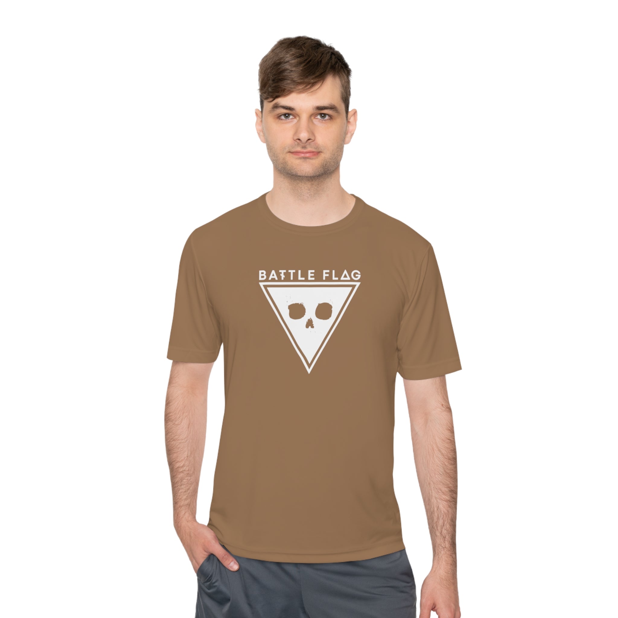 Battle Flag Unisex Moisture Wicking Tee - White Emblem