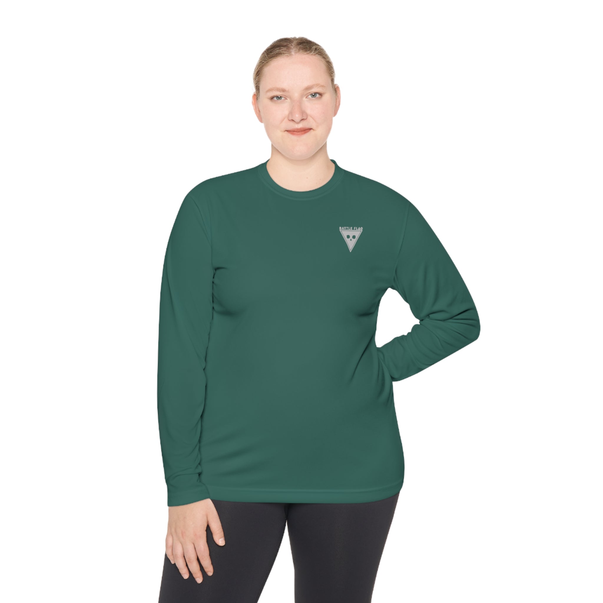 Battle Flag Unisex Lightweight Sport Top - Small Light Grey Emblem