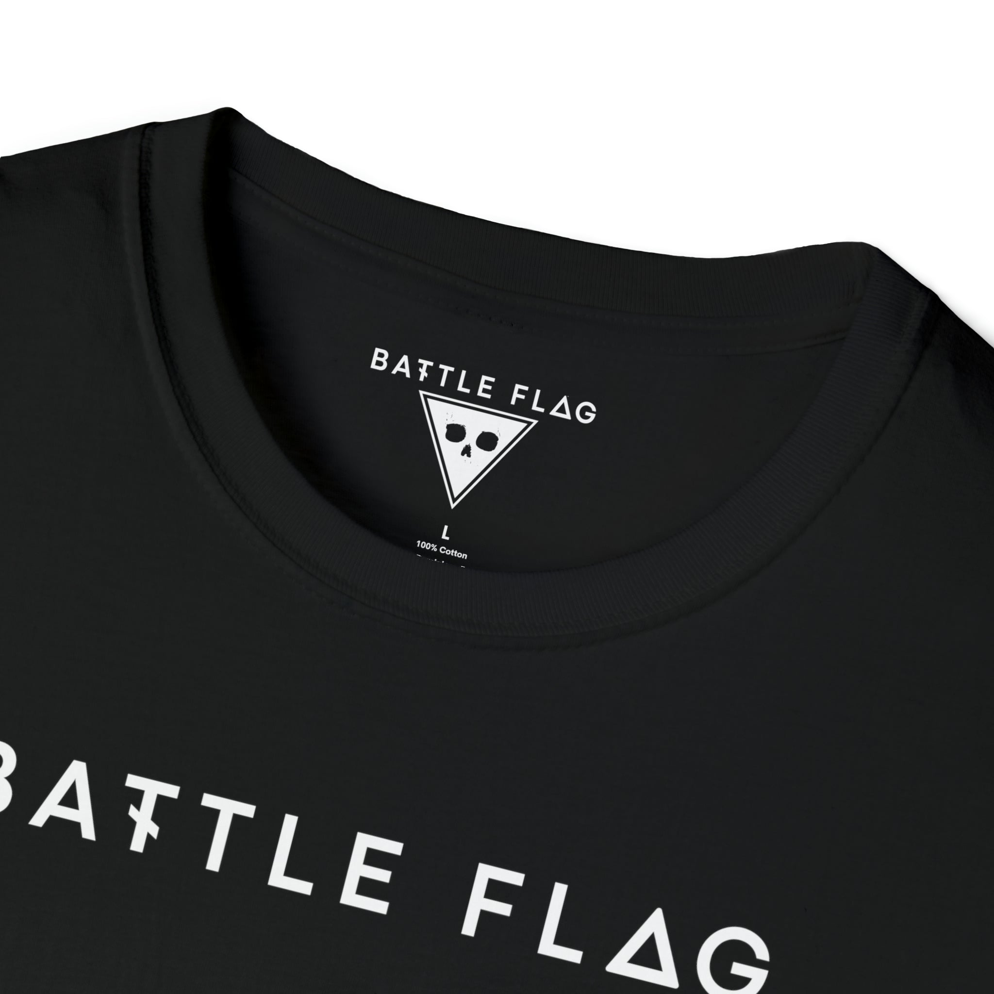 Battle Flag Unisex Softstyle T-Shirt - White Emblem