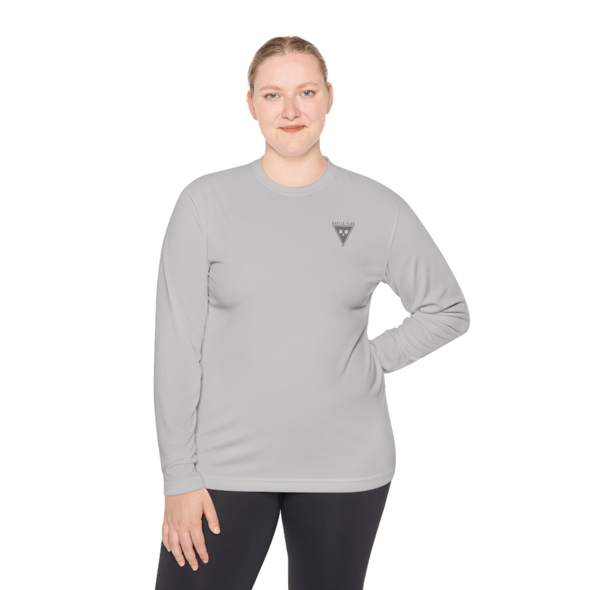 Battle Flag Unisex Lightweight Sport Top - Small Grey Emblem
