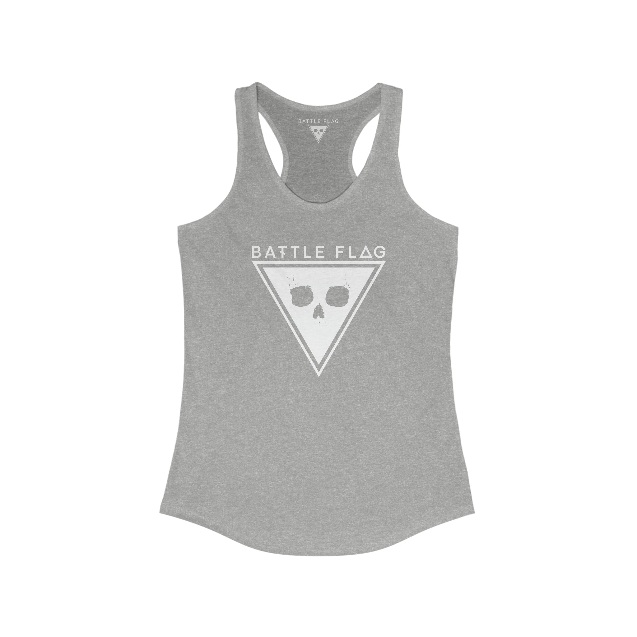 Battle Flag Women's Ideal Racerback Tank - White Emblem