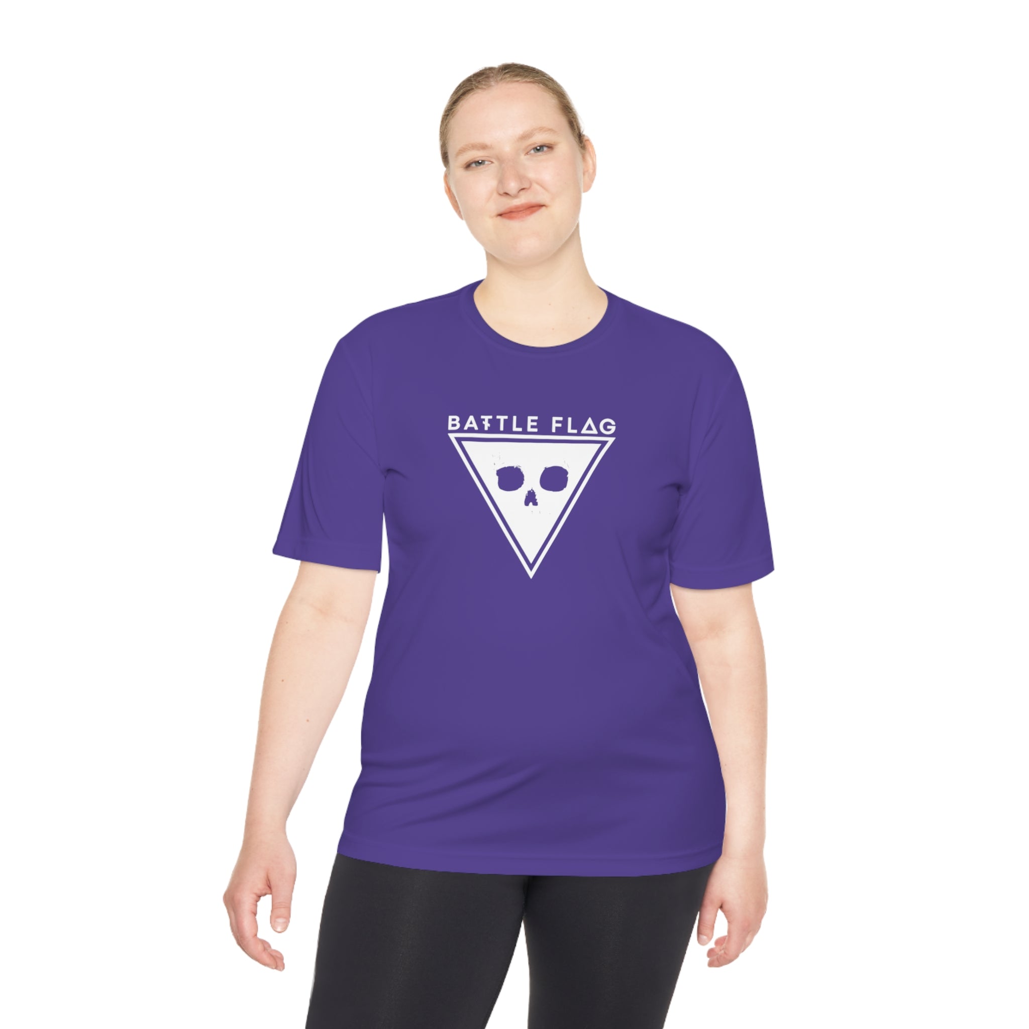 Battle Flag Unisex Moisture Wicking Tee - White Emblem