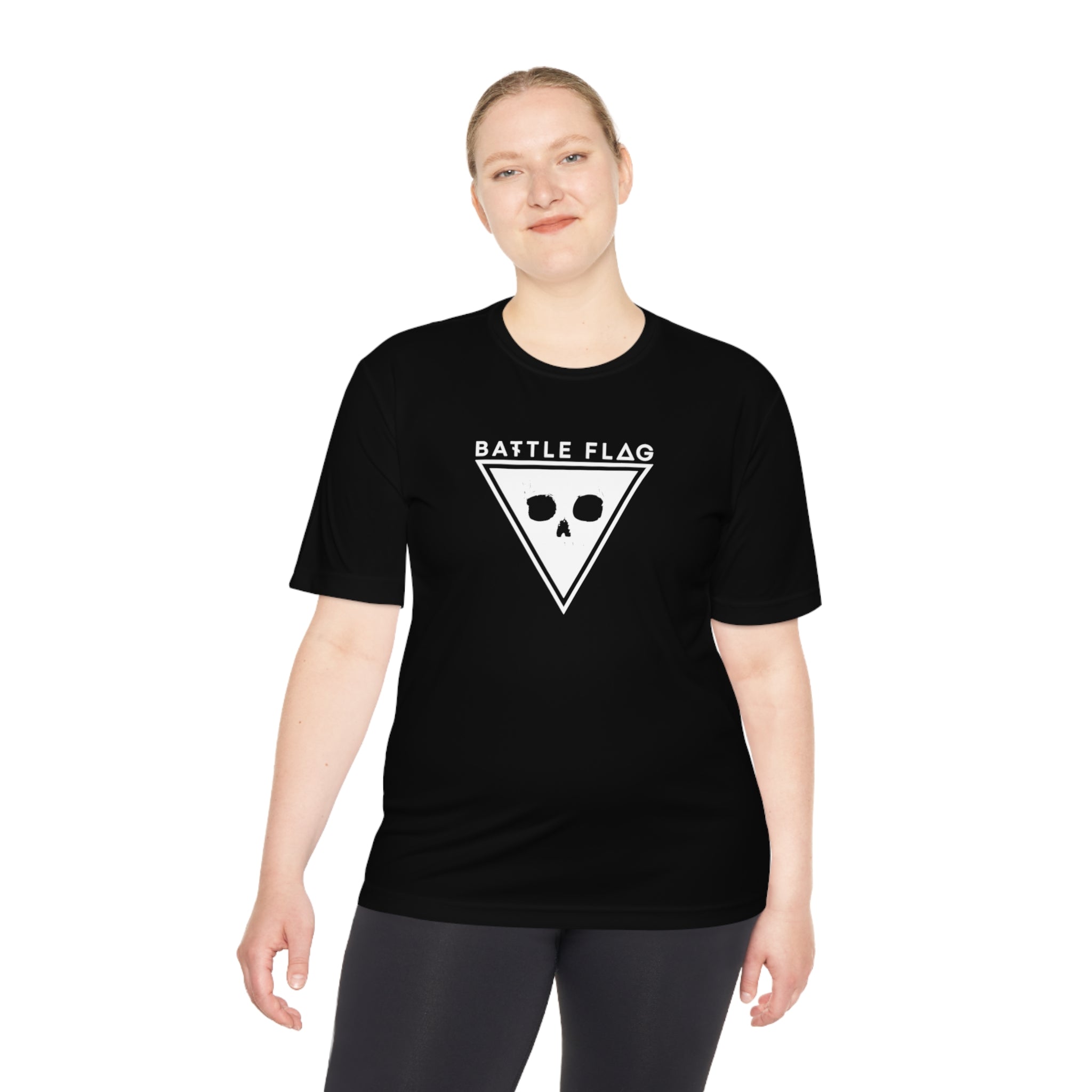 Battle Flag Unisex Moisture Wicking Tee - White Emblem