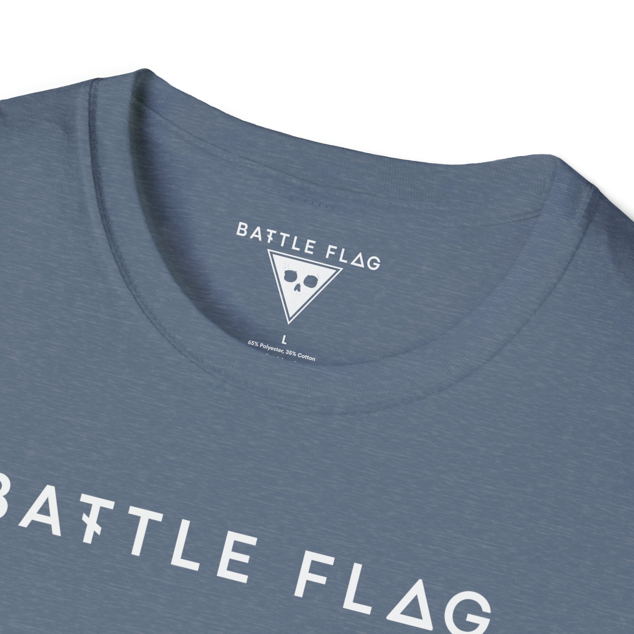 Battle Flag Unisex Softstyle T-Shirt - White Emblem
