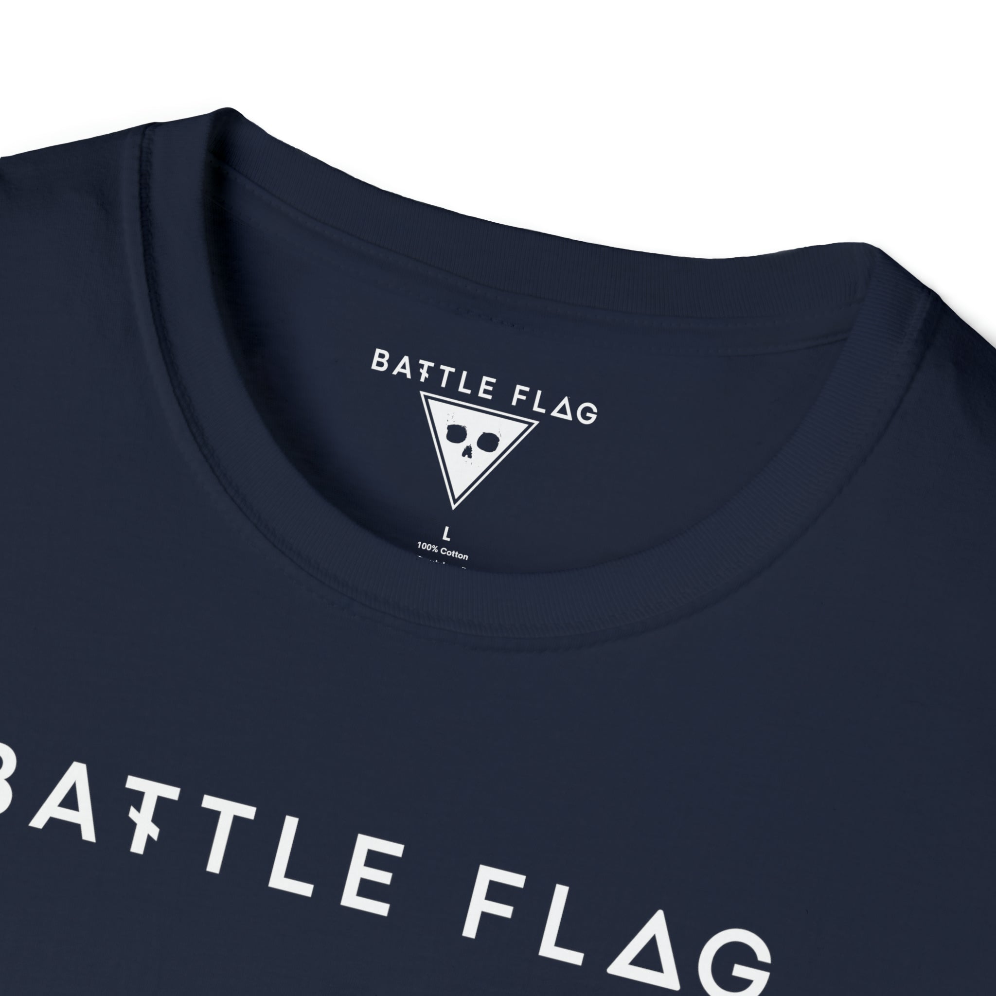 Battle Flag Unisex Softstyle T-Shirt - White Emblem