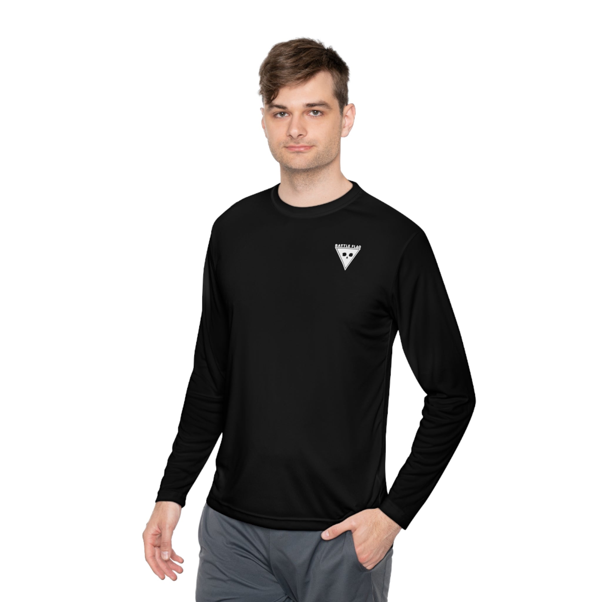 Battle Flag Unisex Lightweight Sport Top - Small White Emblem