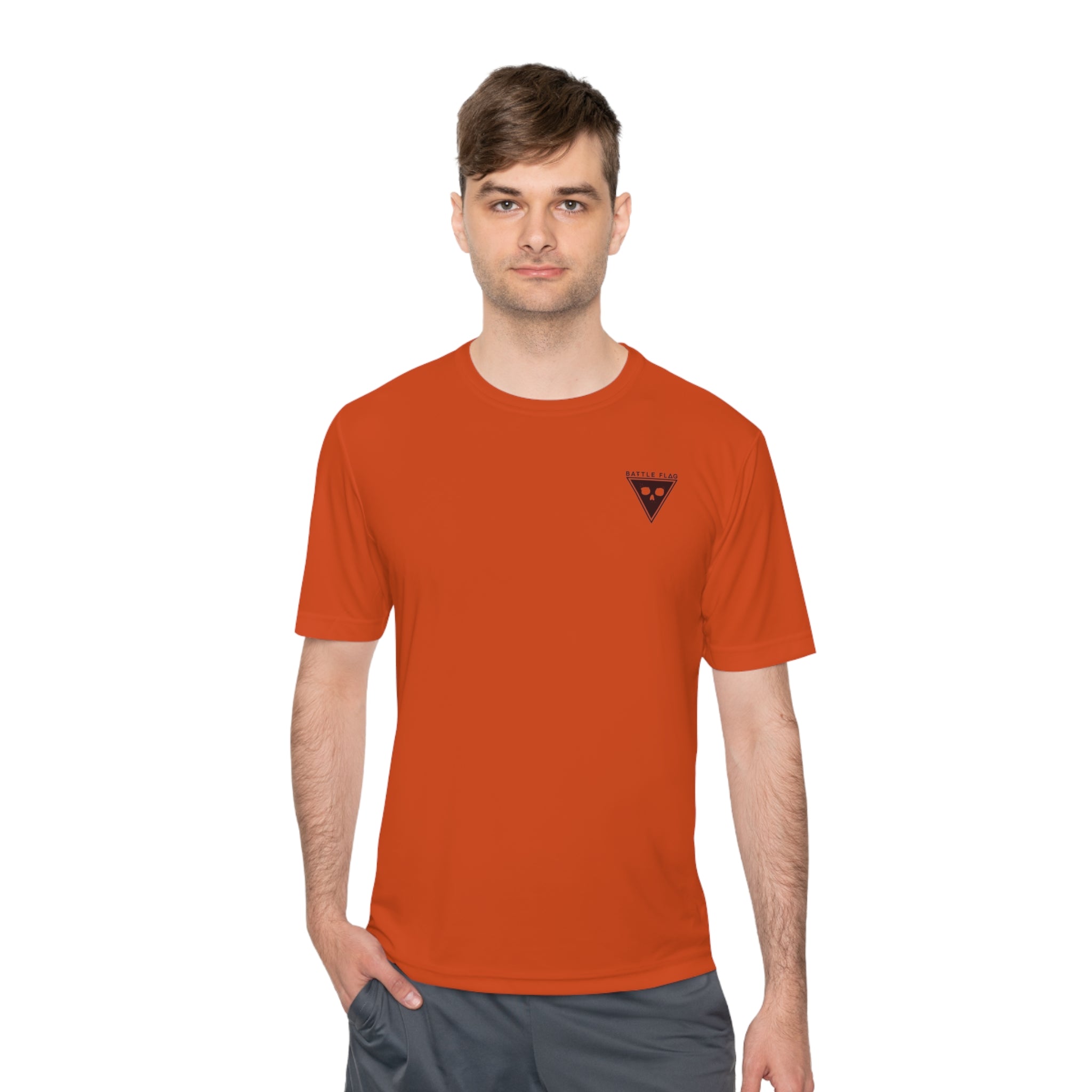 Battle Flag Unisex Moisture Wicking Tee - Small Red Emblem