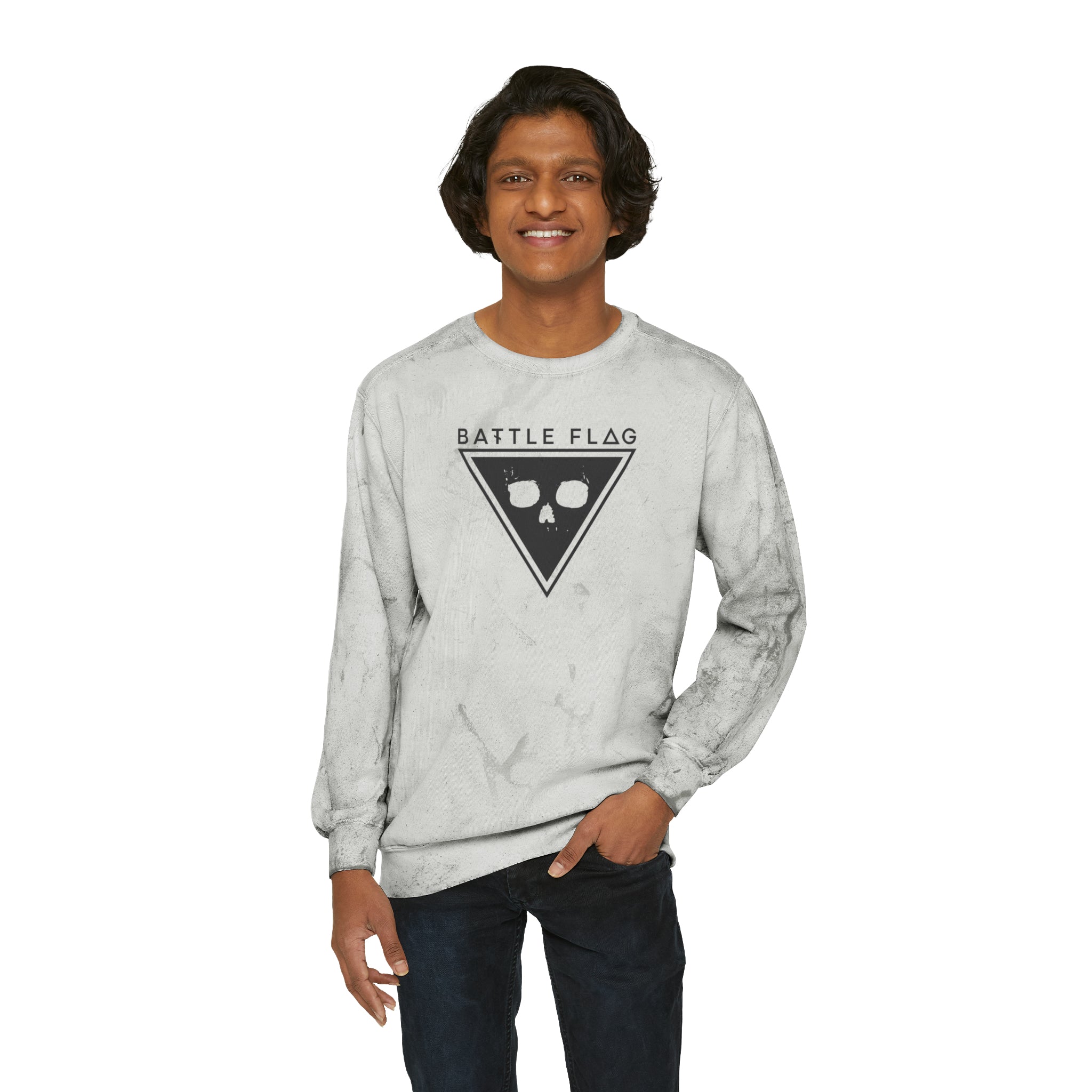 Unisex Emblem Color Blast Crewneck Sweatshirt
