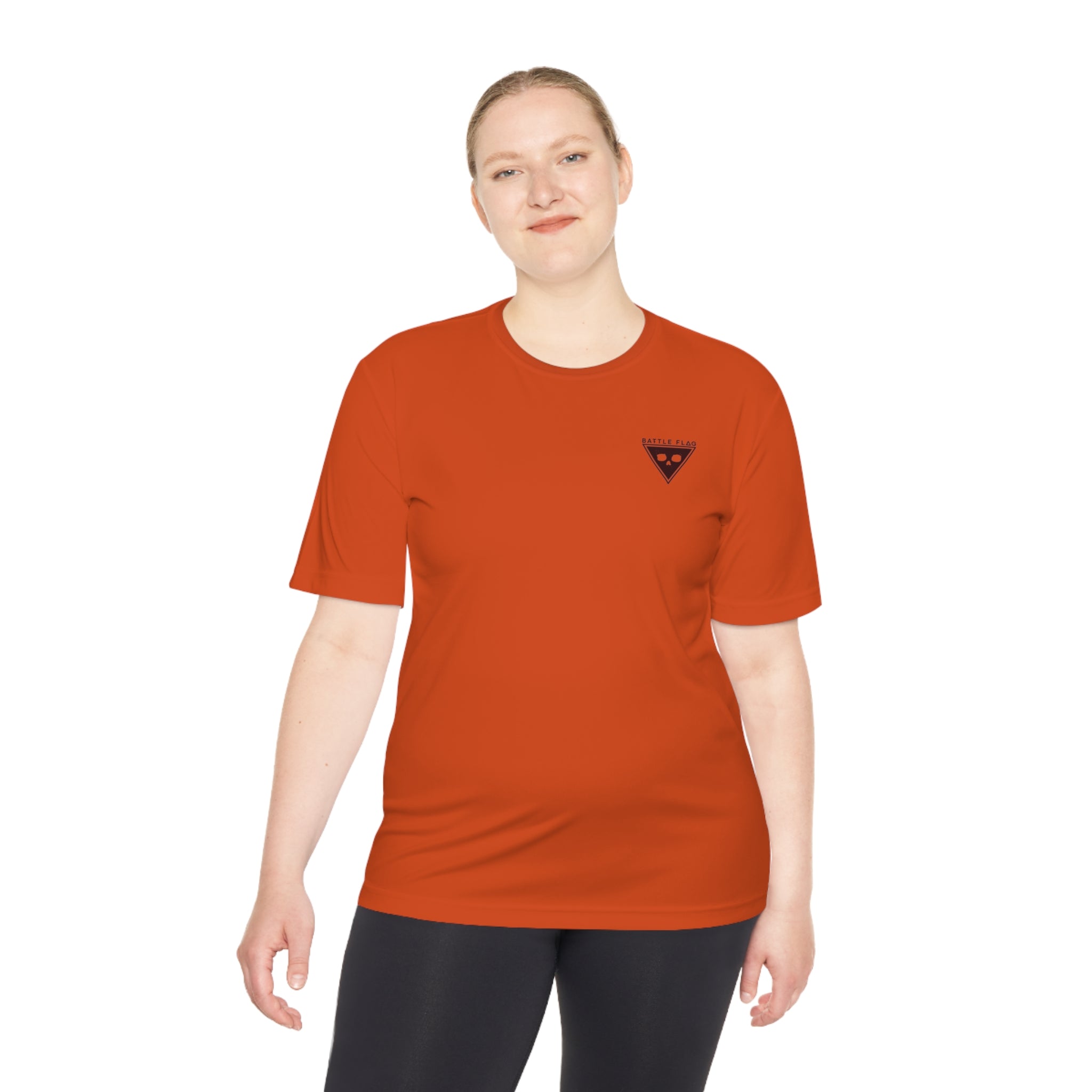 Battle Flag Unisex Moisture Wicking Tee - Small Red Emblem