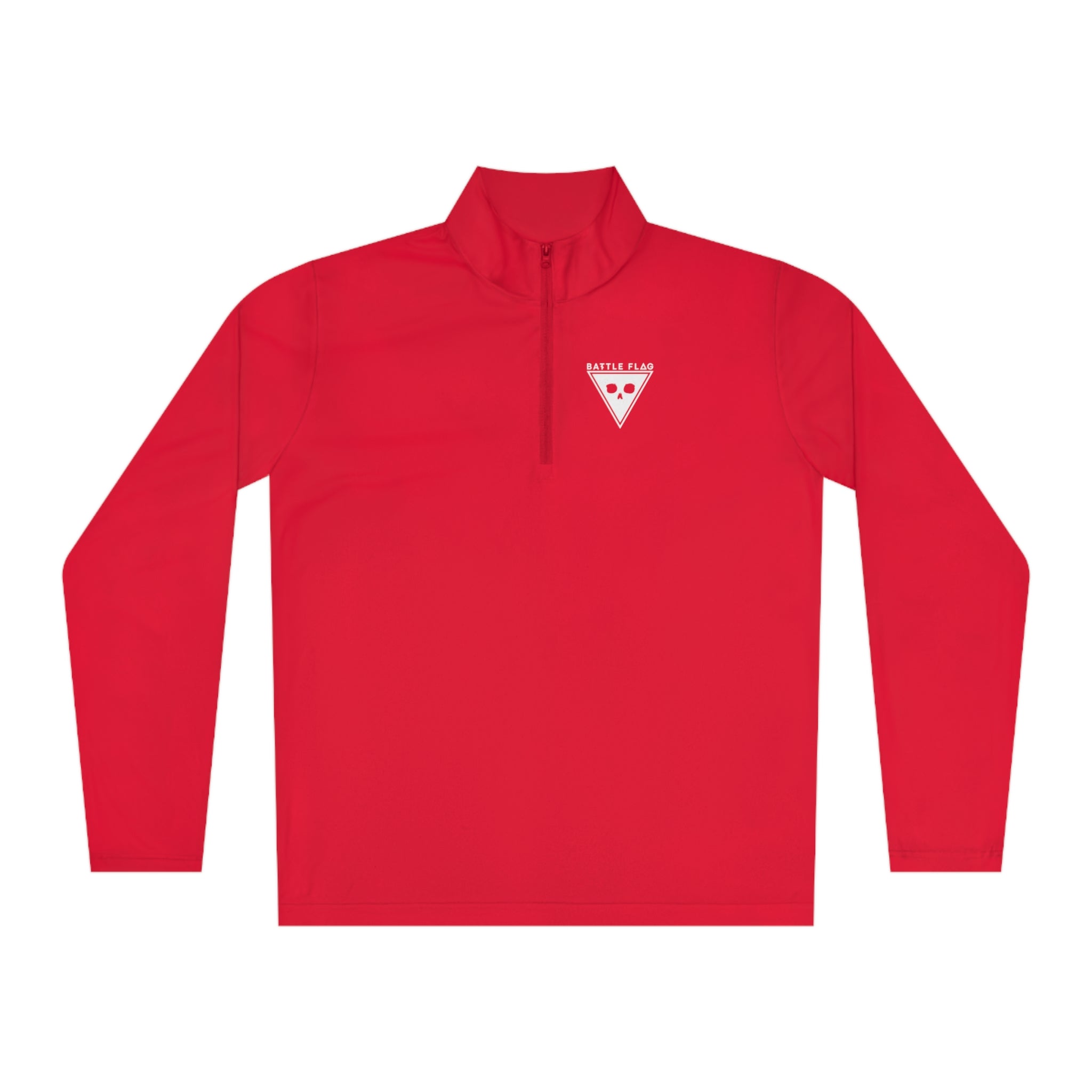 Battle Flag Unisex Quarter-Zip Pullover - White Emblem