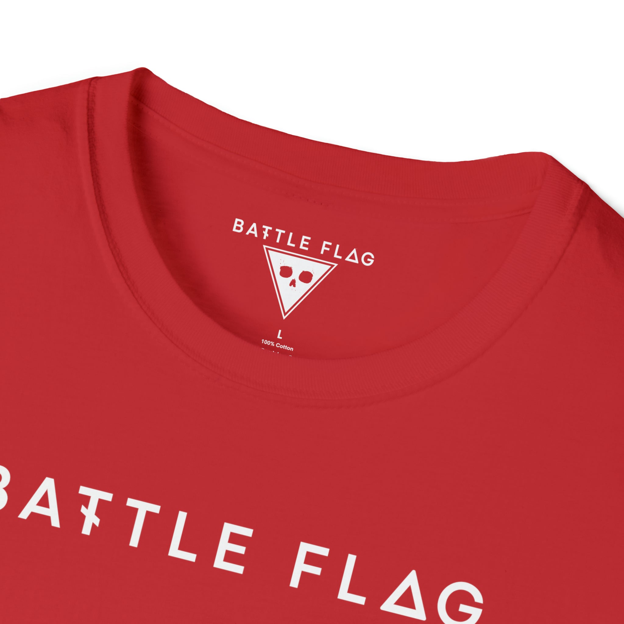 Battle Flag Unisex Softstyle T-Shirt - White Emblem