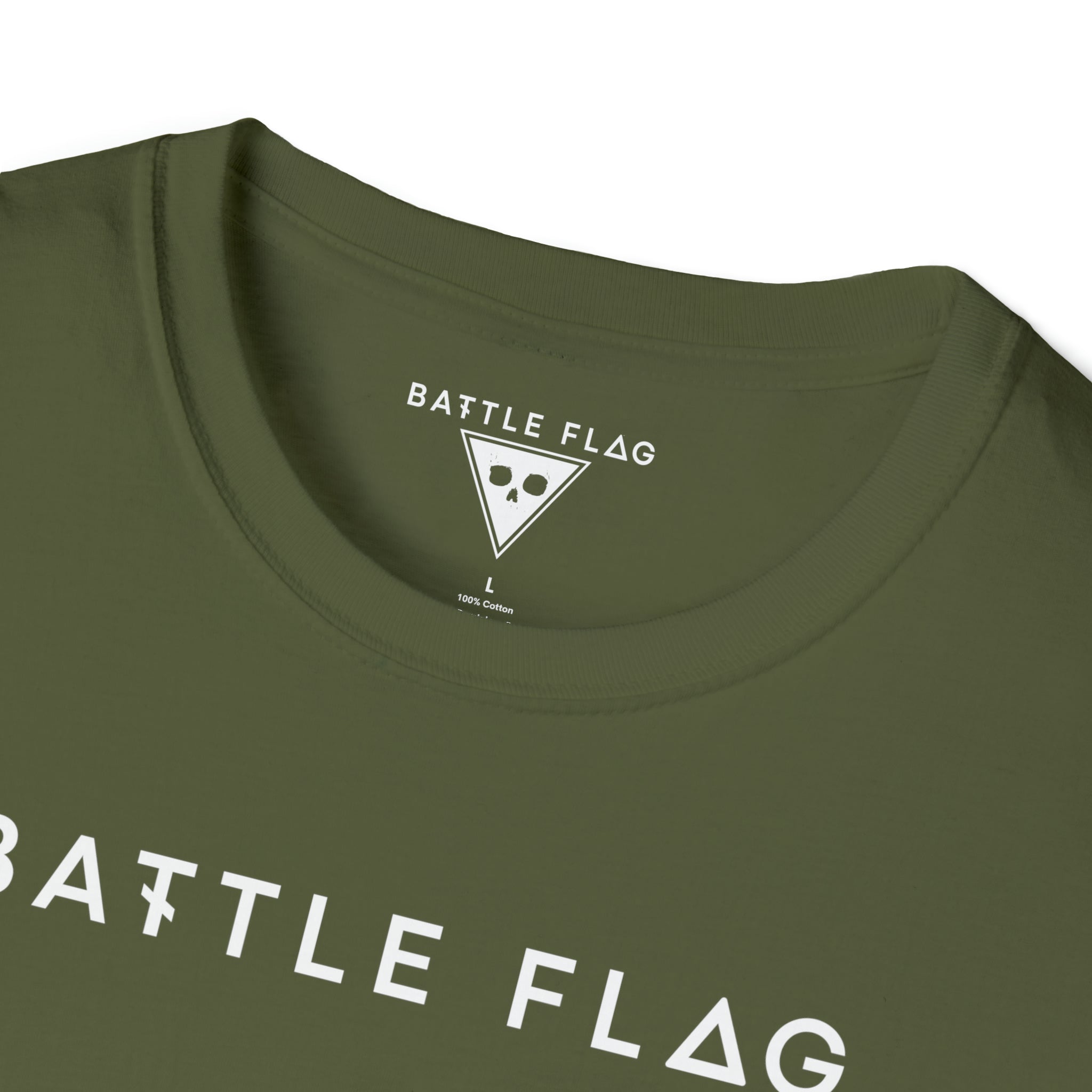 Battle Flag Unisex Softstyle T-Shirt - White Emblem