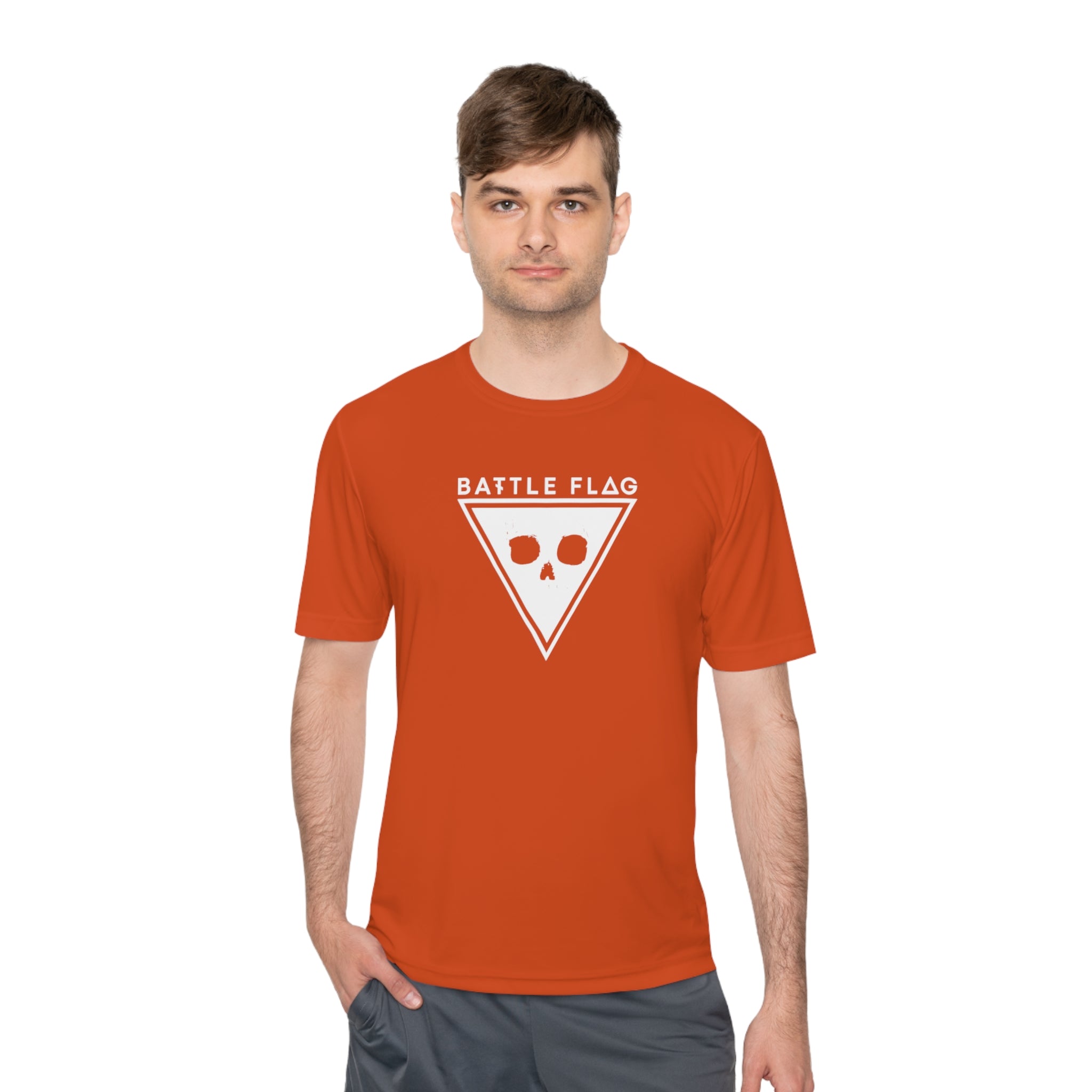 Battle Flag Unisex Moisture Wicking Tee - White Emblem