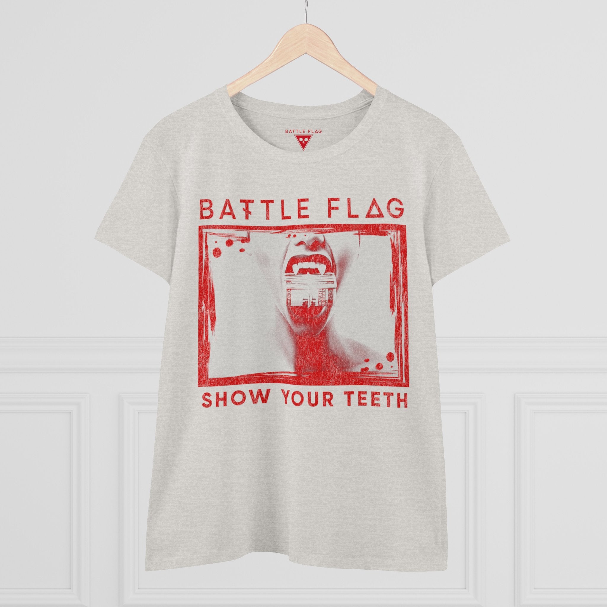 'Show Your Teeth' Women's Midweight Cotton Tee