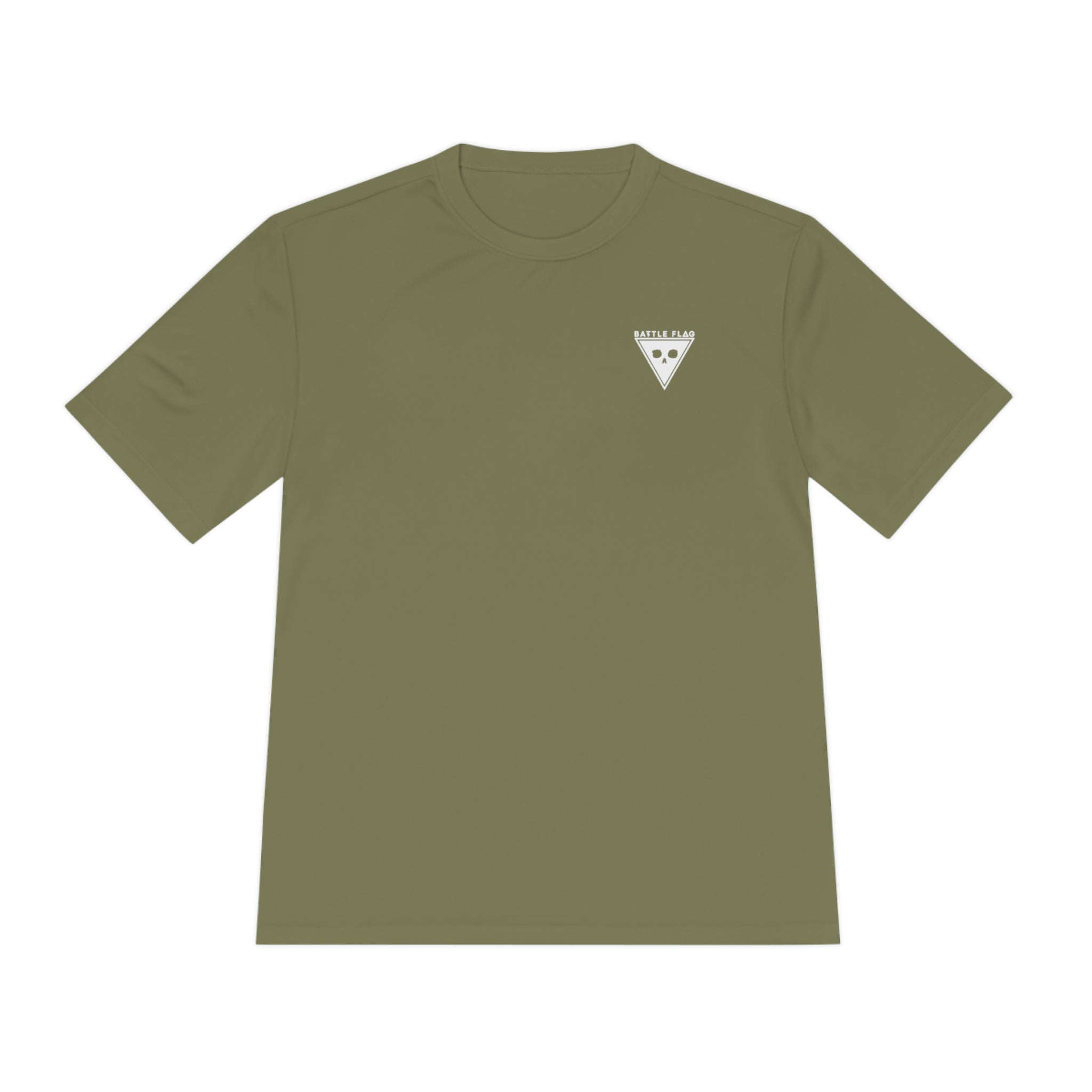 Battle Flag Unisex Moisture Wicking Tee - Small White Emblem