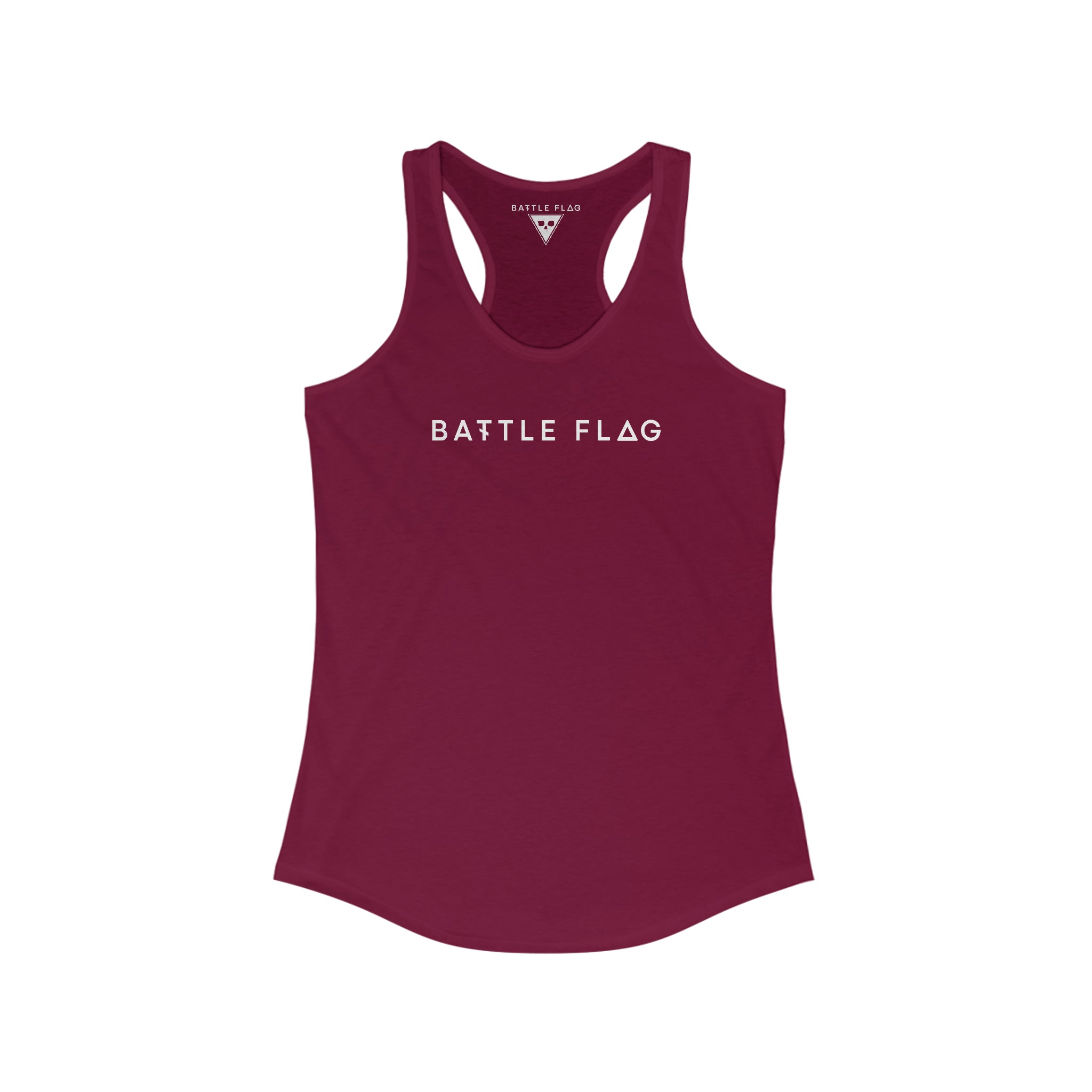 Battle Flag Women's Ideal Racerback Tank - Back Print