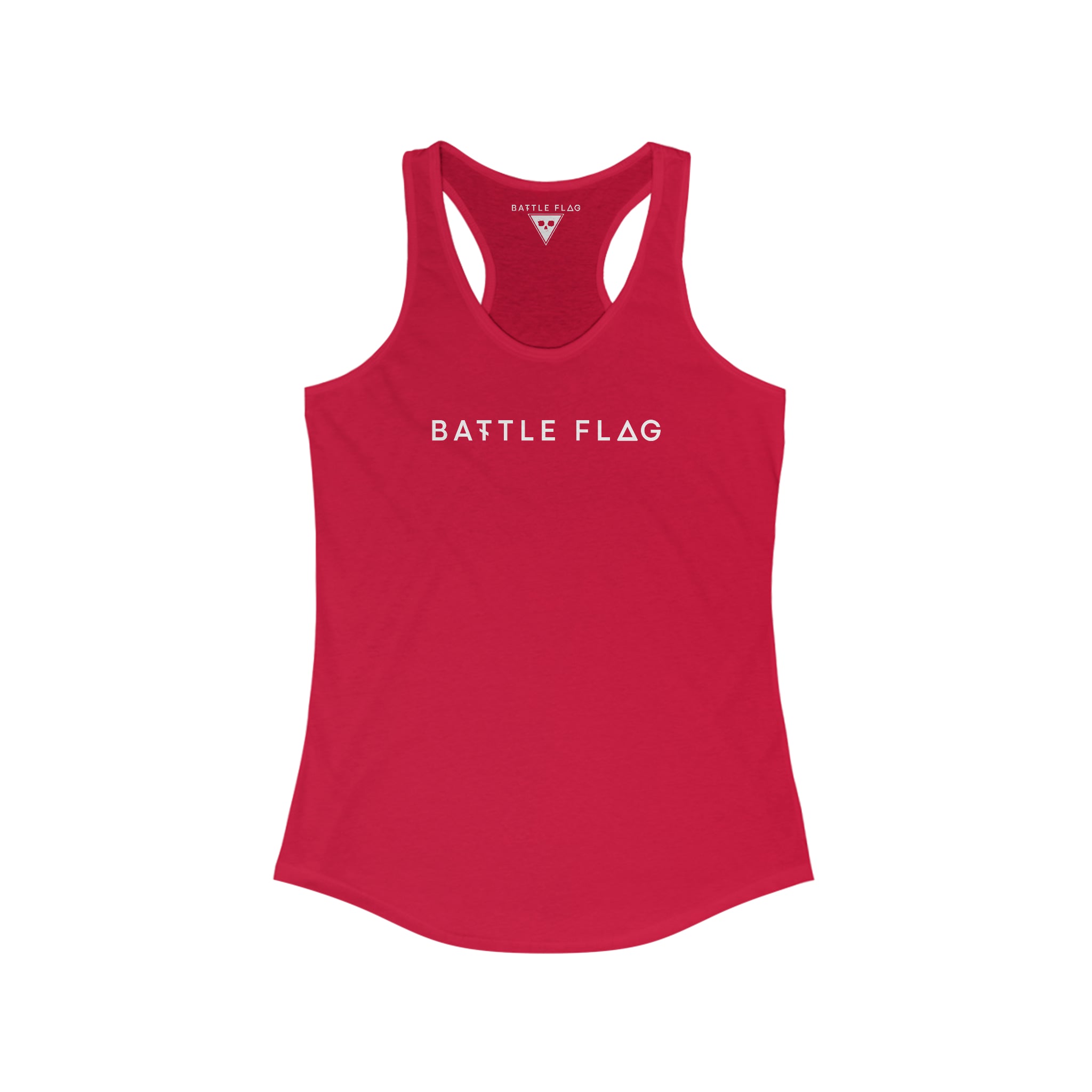 Battle Flag Women's Ideal Racerback Tank - Back Print