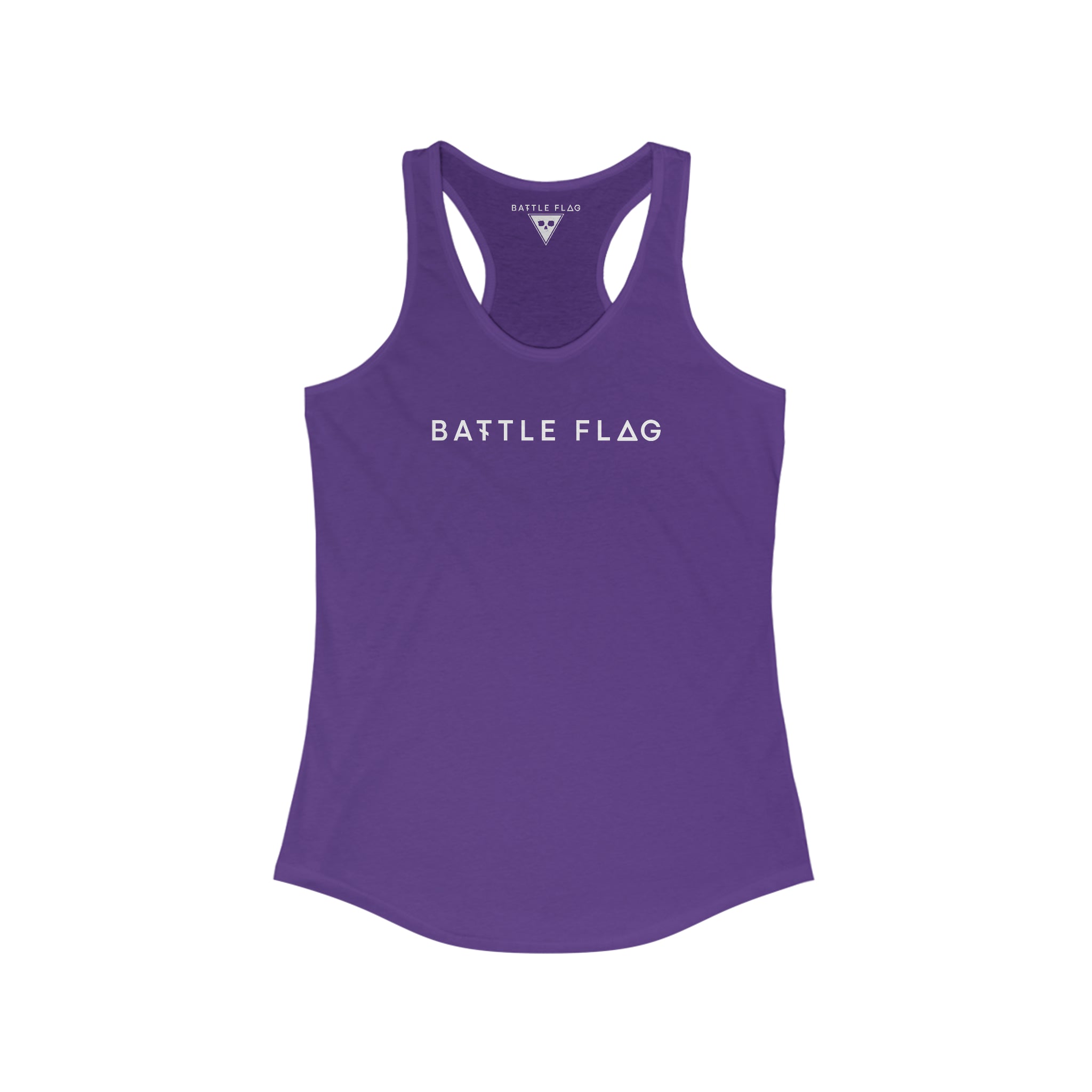 Battle Flag Women's Ideal Racerback Tank - Back Print
