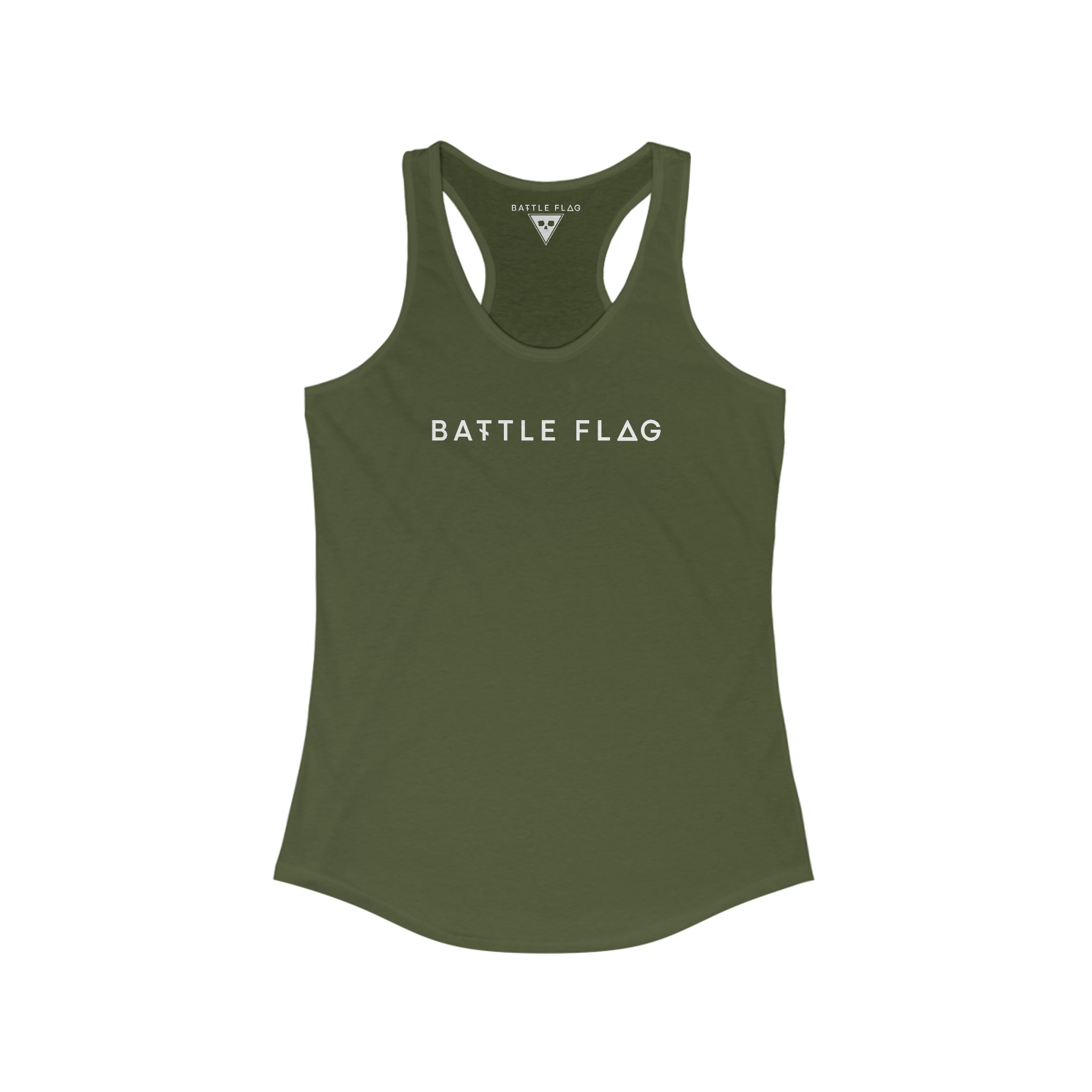 Battle Flag Women's Ideal Racerback Tank - Back Print