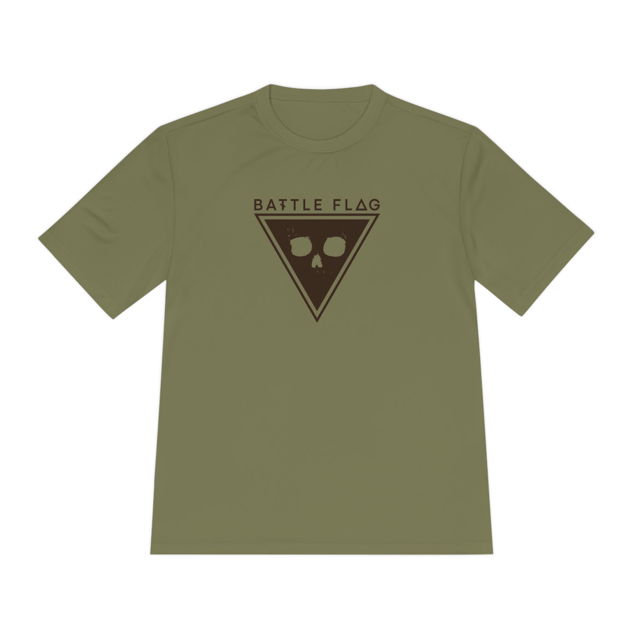Battle Flag Unisex Moisture Wicking Tee - Brown Emblem