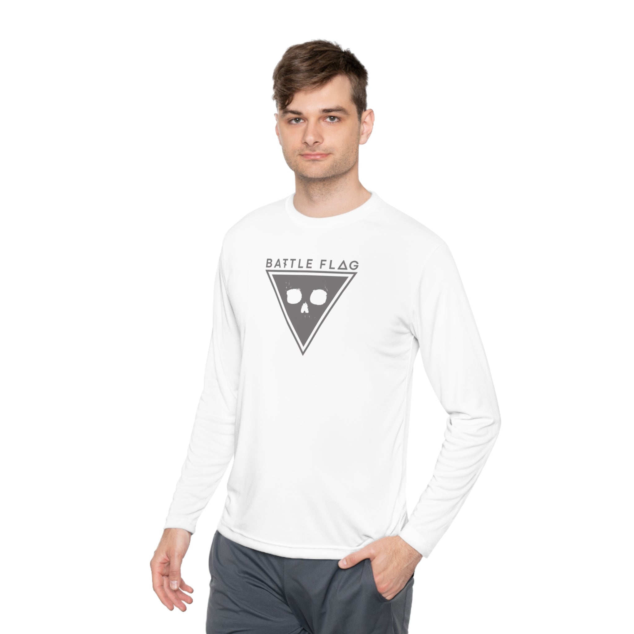 Battle Flag Unisex Lightweight Sport Top - Grey Emblem