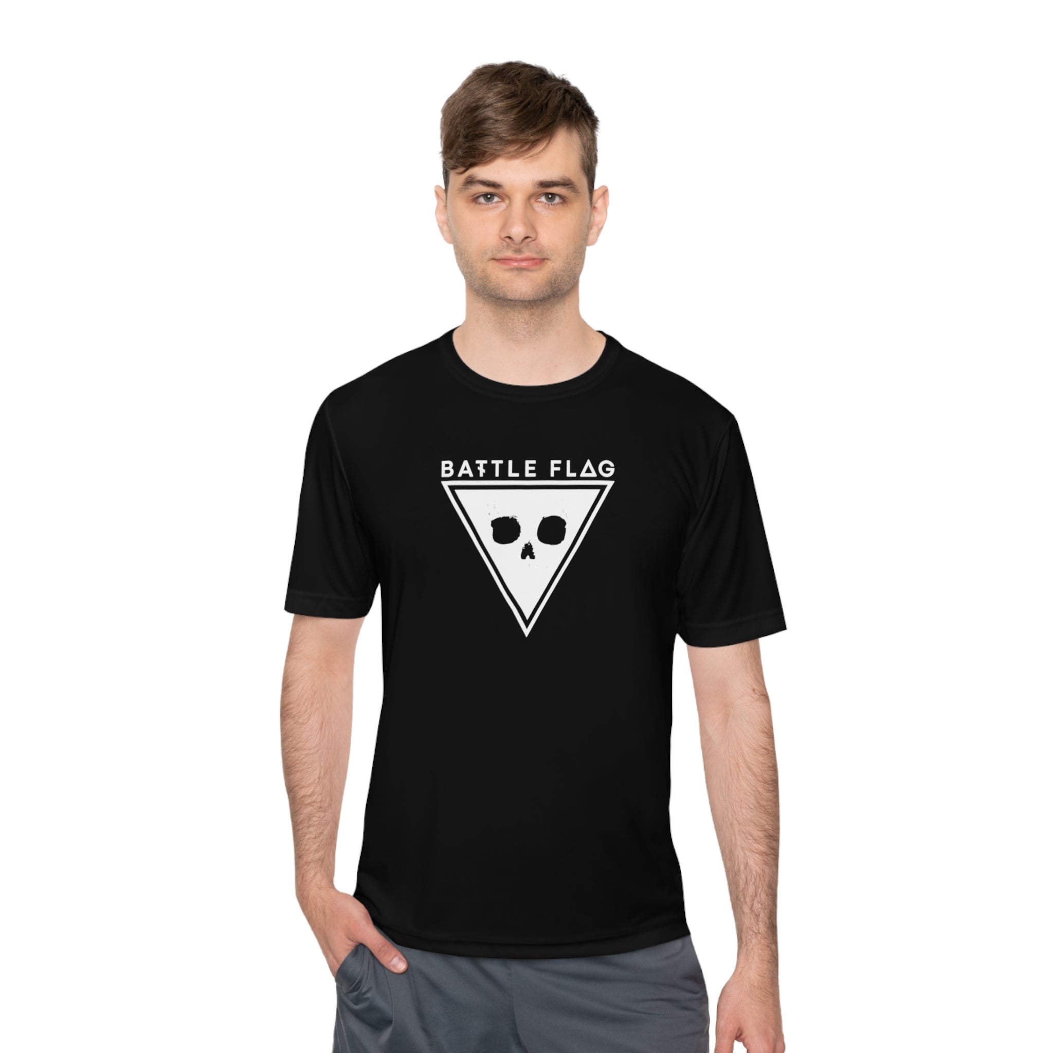 Battle Flag Unisex Moisture Wicking Tee - White Emblem
