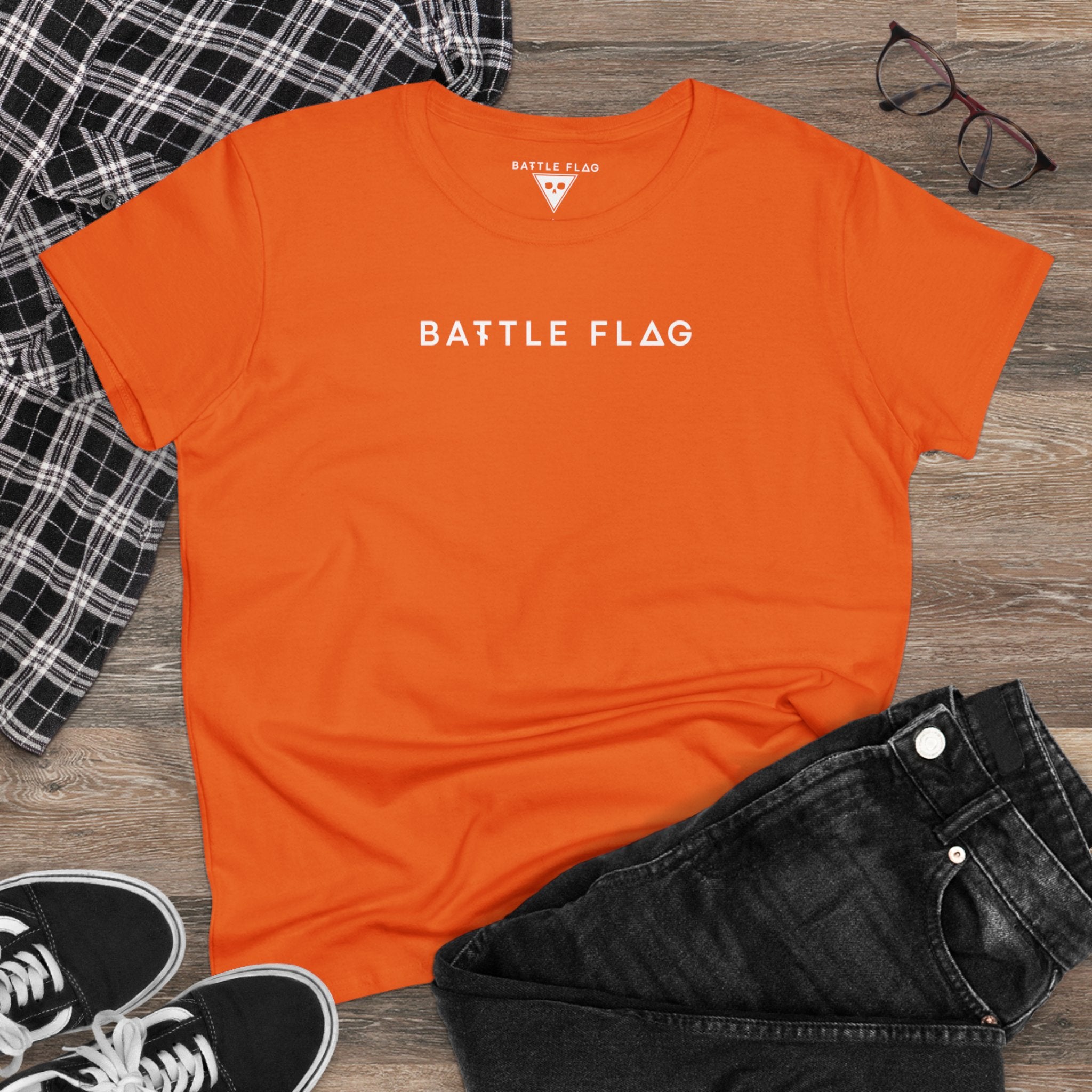 Battle Flag Women's Midweight Cotton Tee