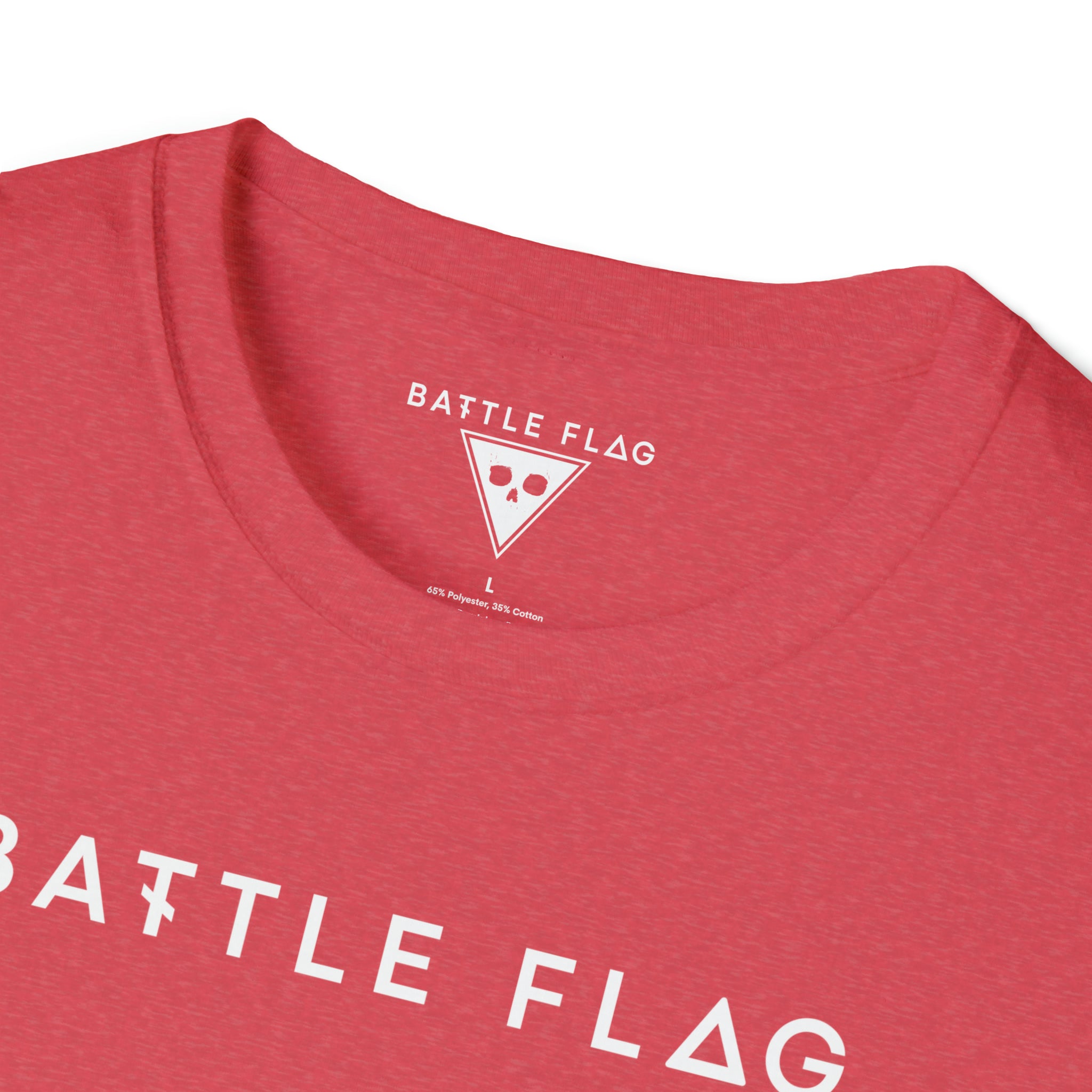 Battle Flag Unisex Softstyle T-Shirt - White Emblem