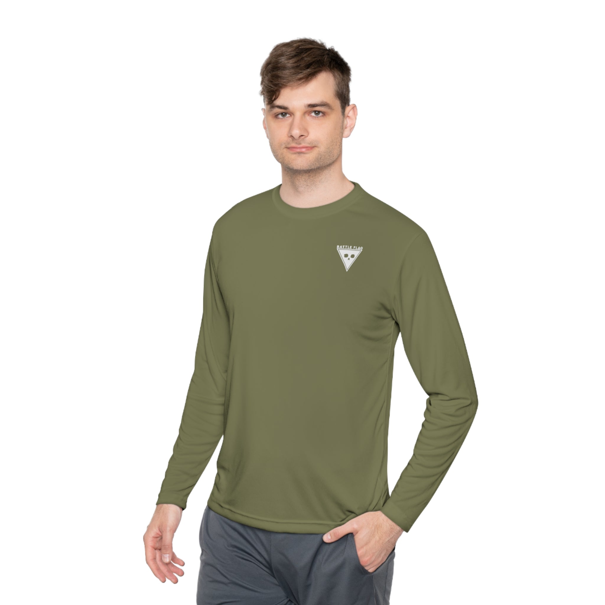 Battle Flag Unisex Lightweight Sport Top - Small White Emblem