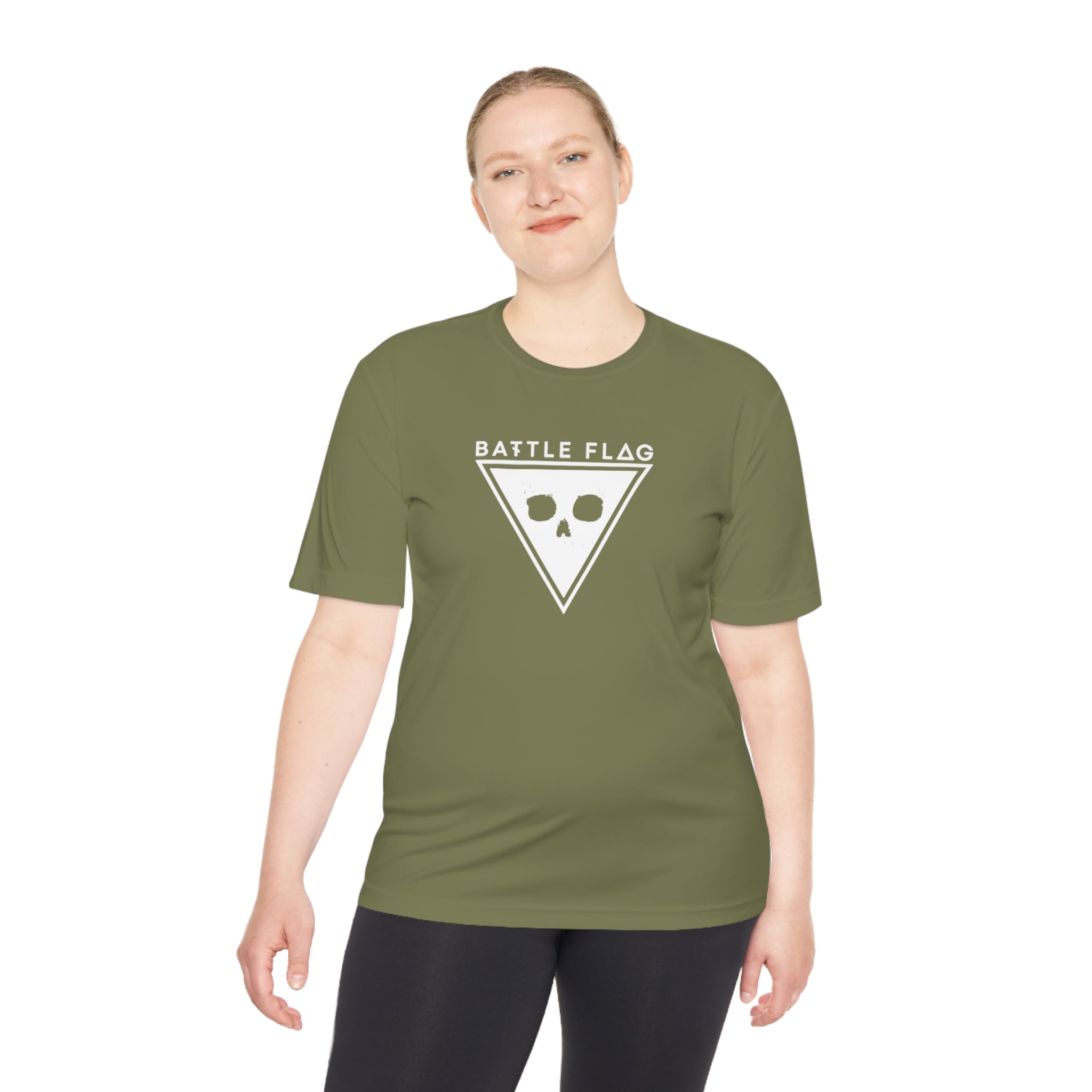 Battle Flag Unisex Moisture Wicking Tee - White Emblem