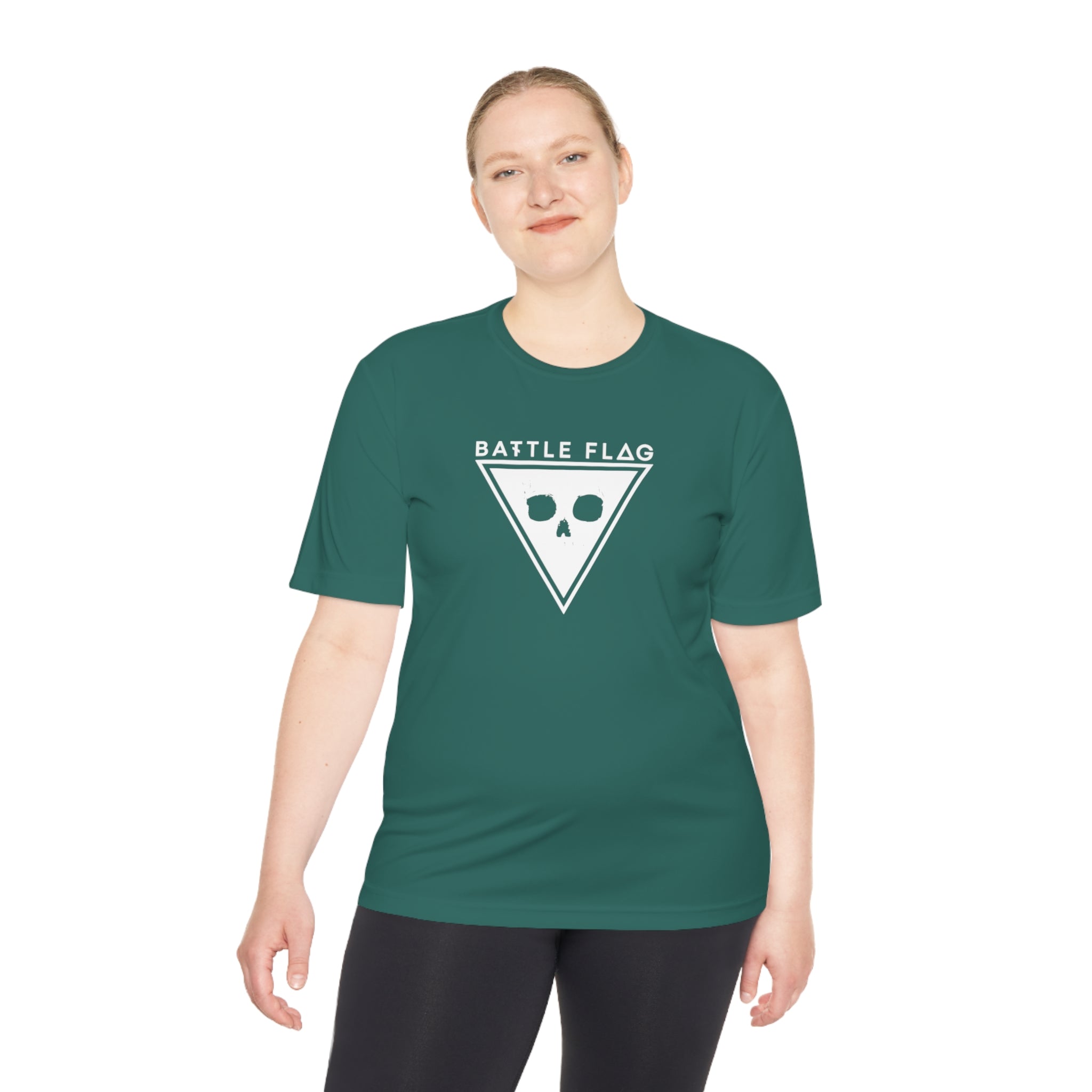 Battle Flag Unisex Moisture Wicking Tee - White Emblem