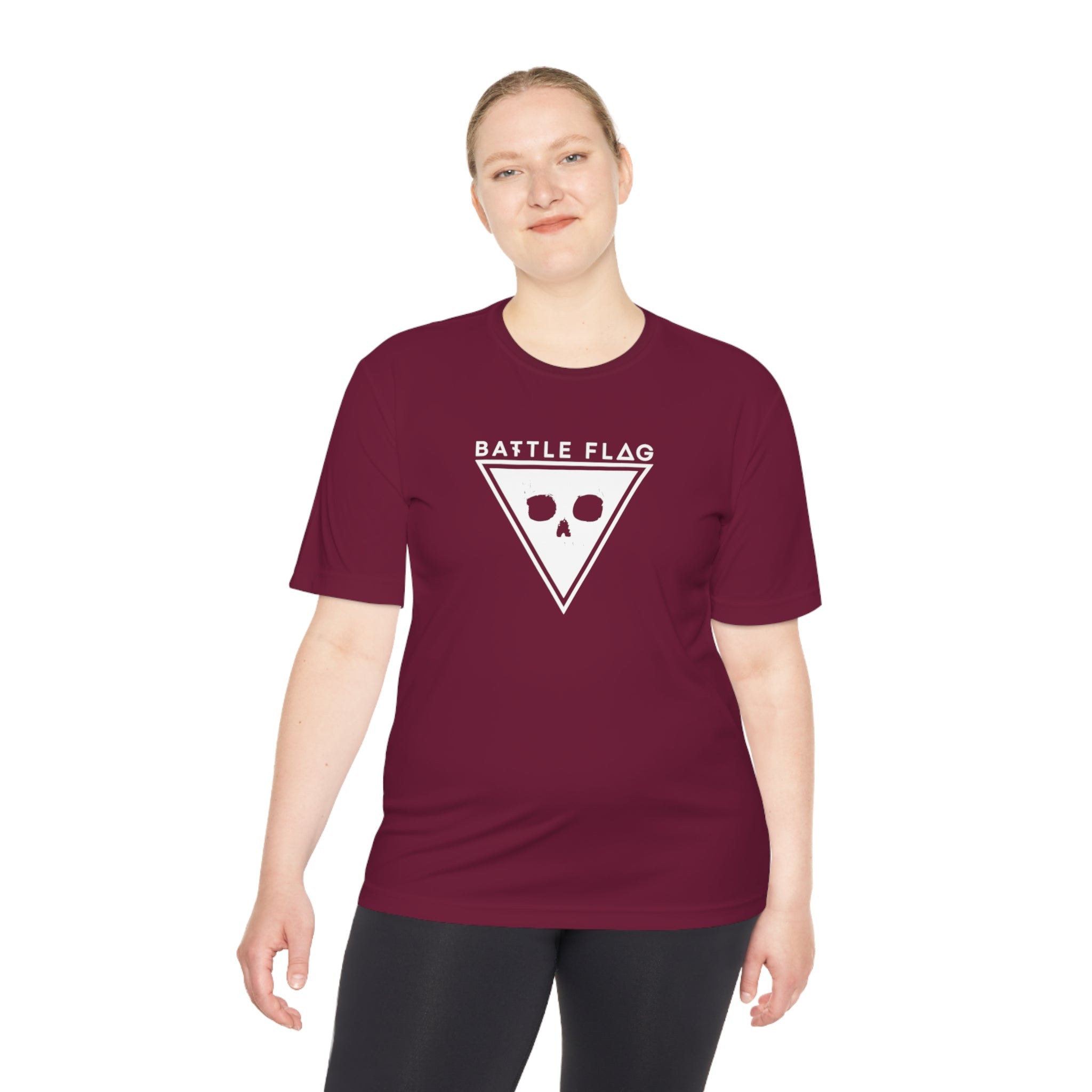 Battle Flag Unisex Moisture Wicking Tee - White Emblem