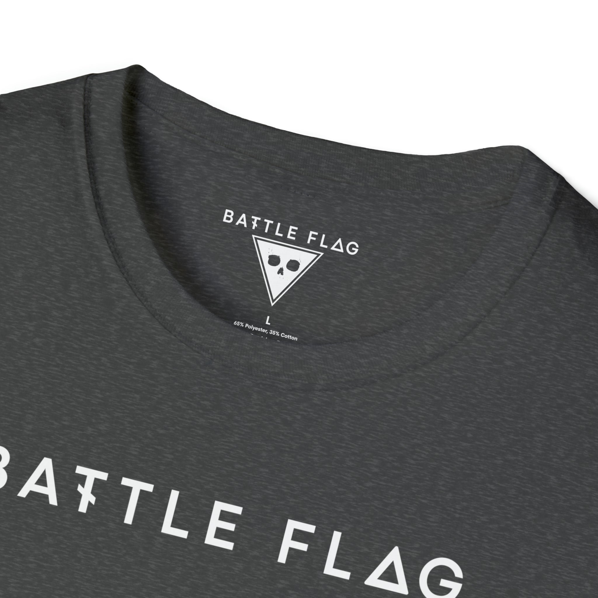 Battle Flag Unisex Softstyle T-Shirt - White Emblem