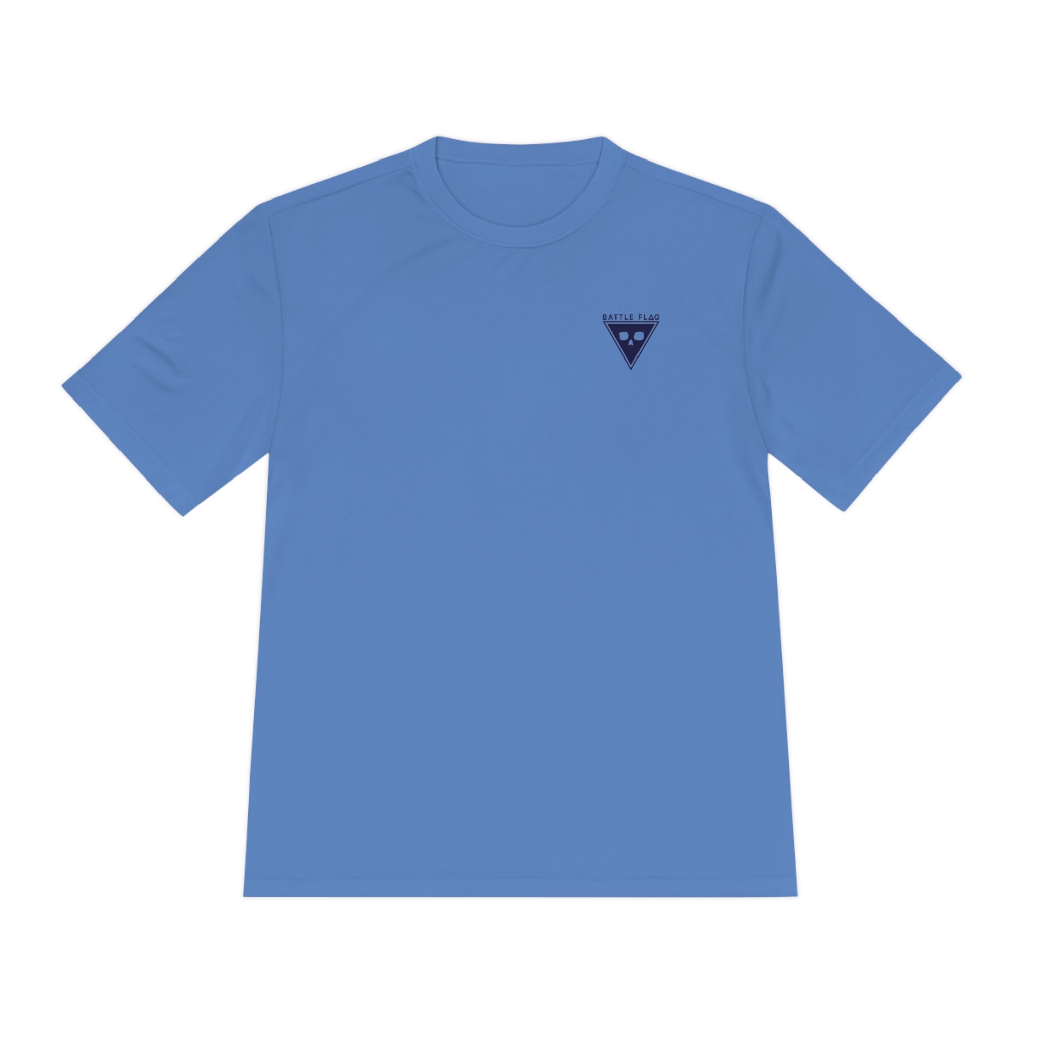 Battle Flag Unisex Moisture Wicking Tee - Small Blue Emblem