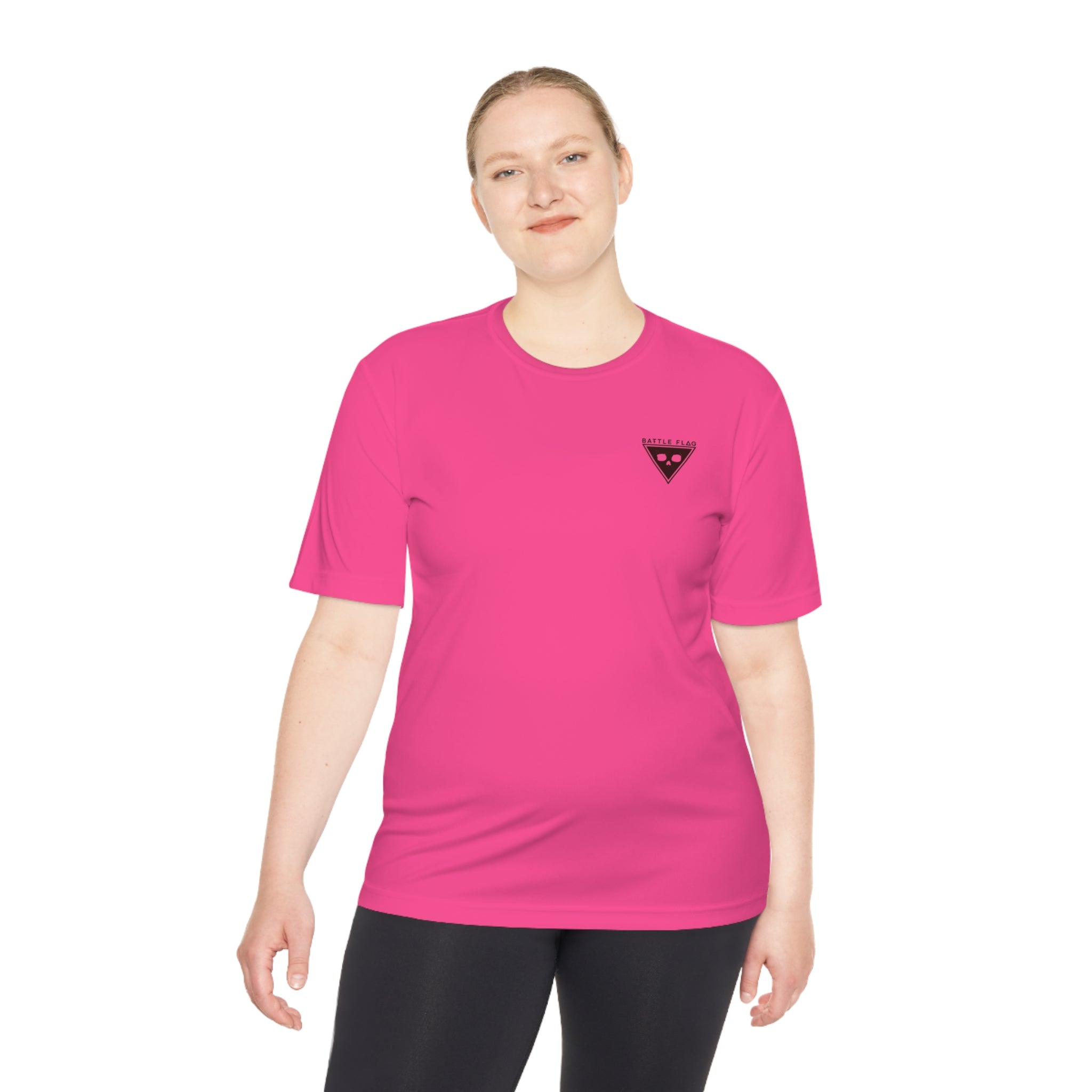 Battle Flag Unisex Moisture Wicking Tee - Small Red Emblem