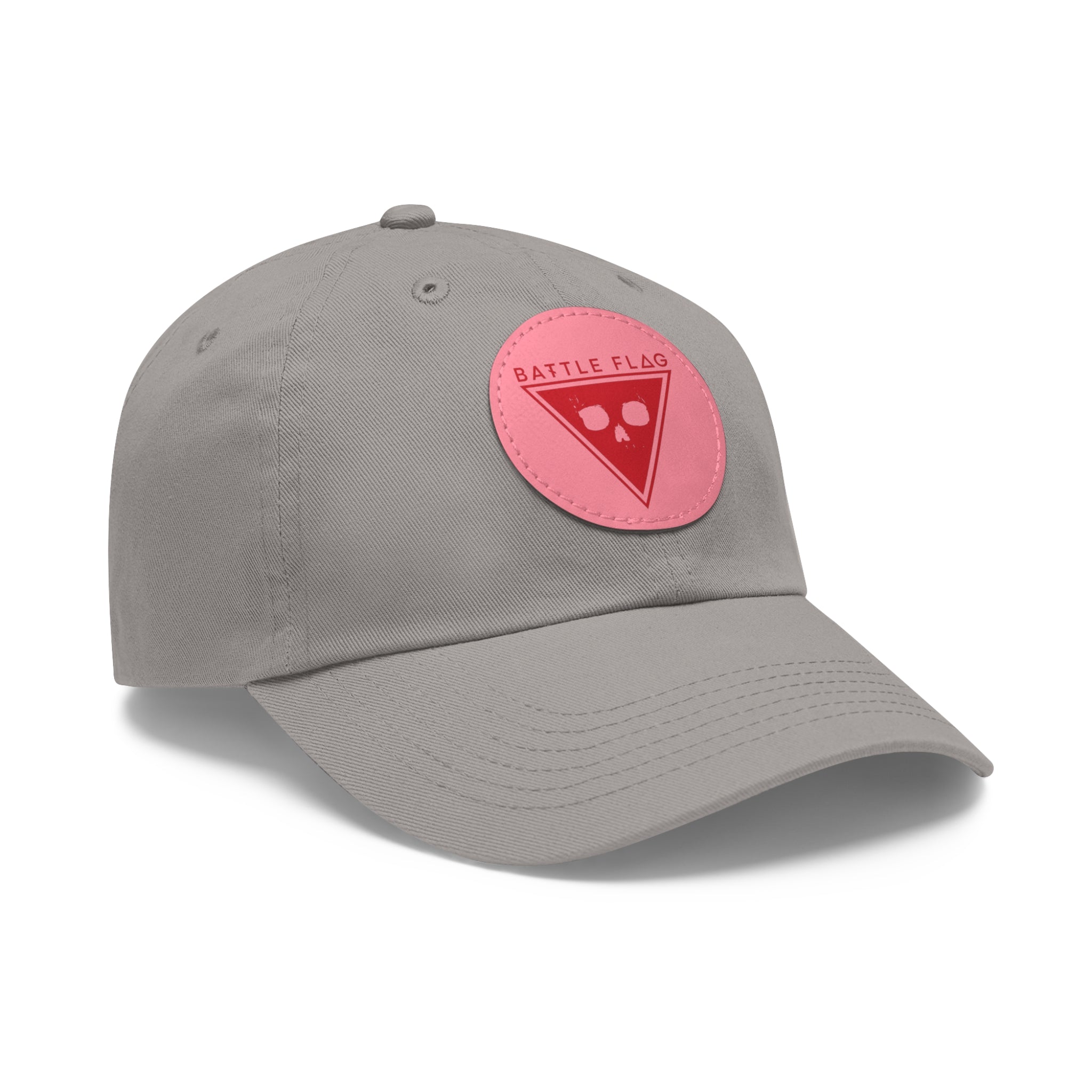 Battle Flag Hat with Leather Patch - Red Emblem